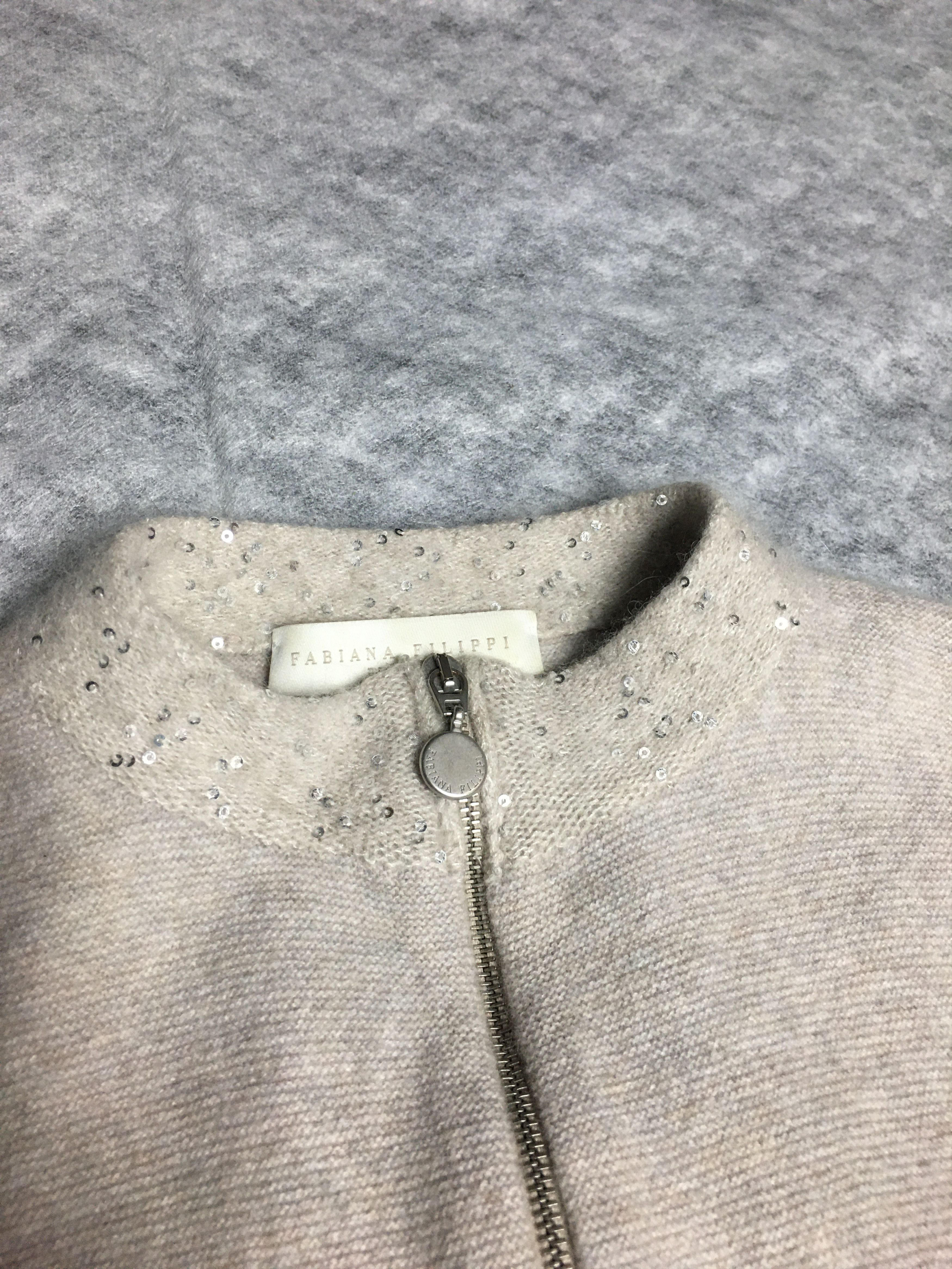 Fabiana Filippi Fabiana Filippi Wool Silk Cashmere Zip Cardigan Size M Size M / US 6-8 / IT 42-44 - 6 Thumbnail