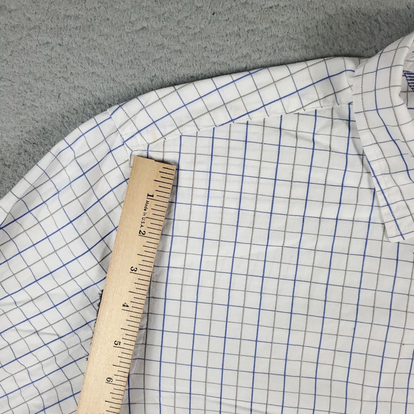 Tommy Hilfiger Tommy Hilfiger Check Button-Up Shirt Men's Large White Custom Fit Regular Sleeve Size US L / EU 52-54 / 3 - 5 Thumbnail