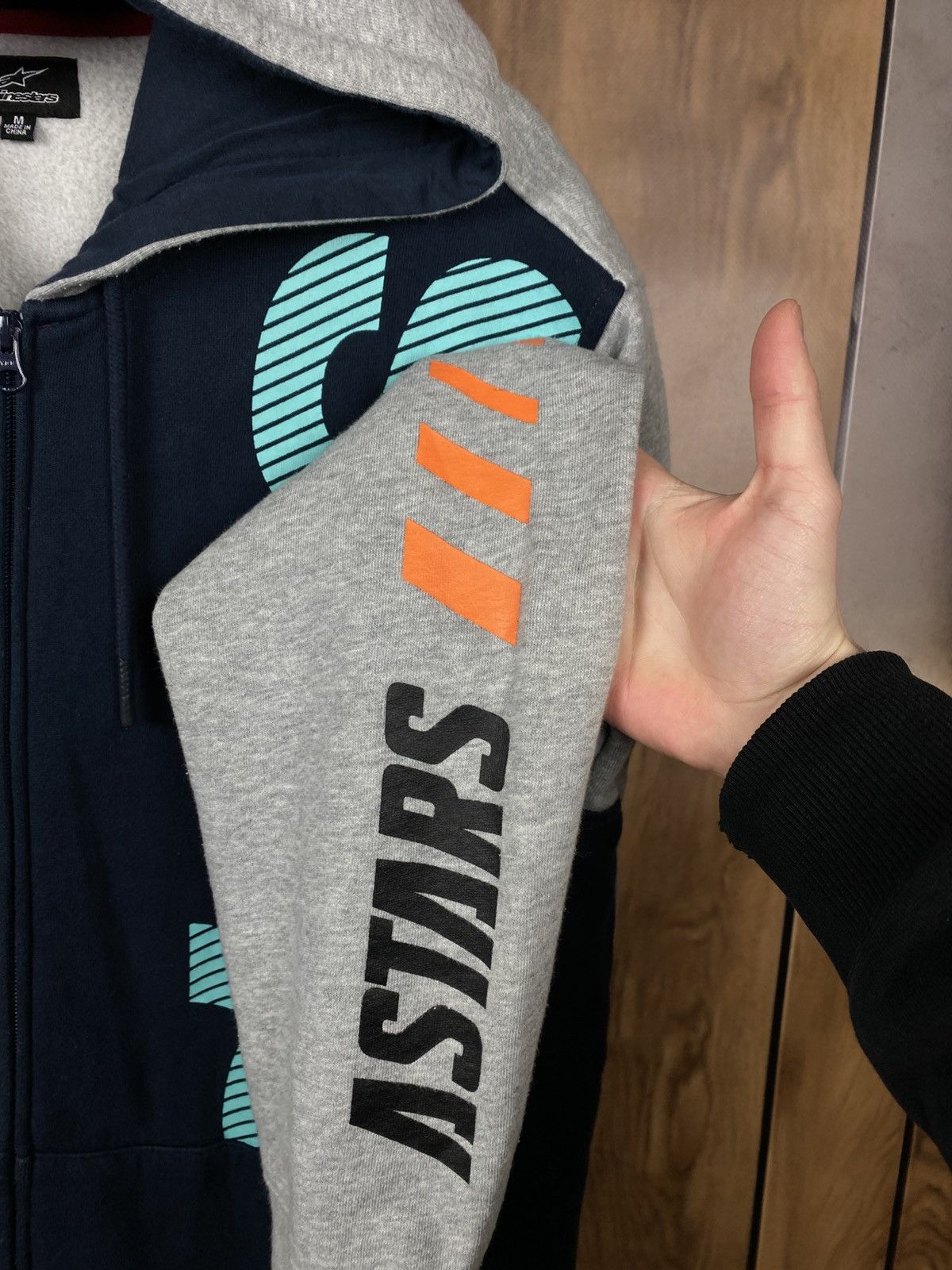 Alpinestars 🚀Hoodie Zip Up Alpinstars Protects Racing Style Striped Tee🚀 Size US M / EU 48-50 / 2 - 7 Thumbnail