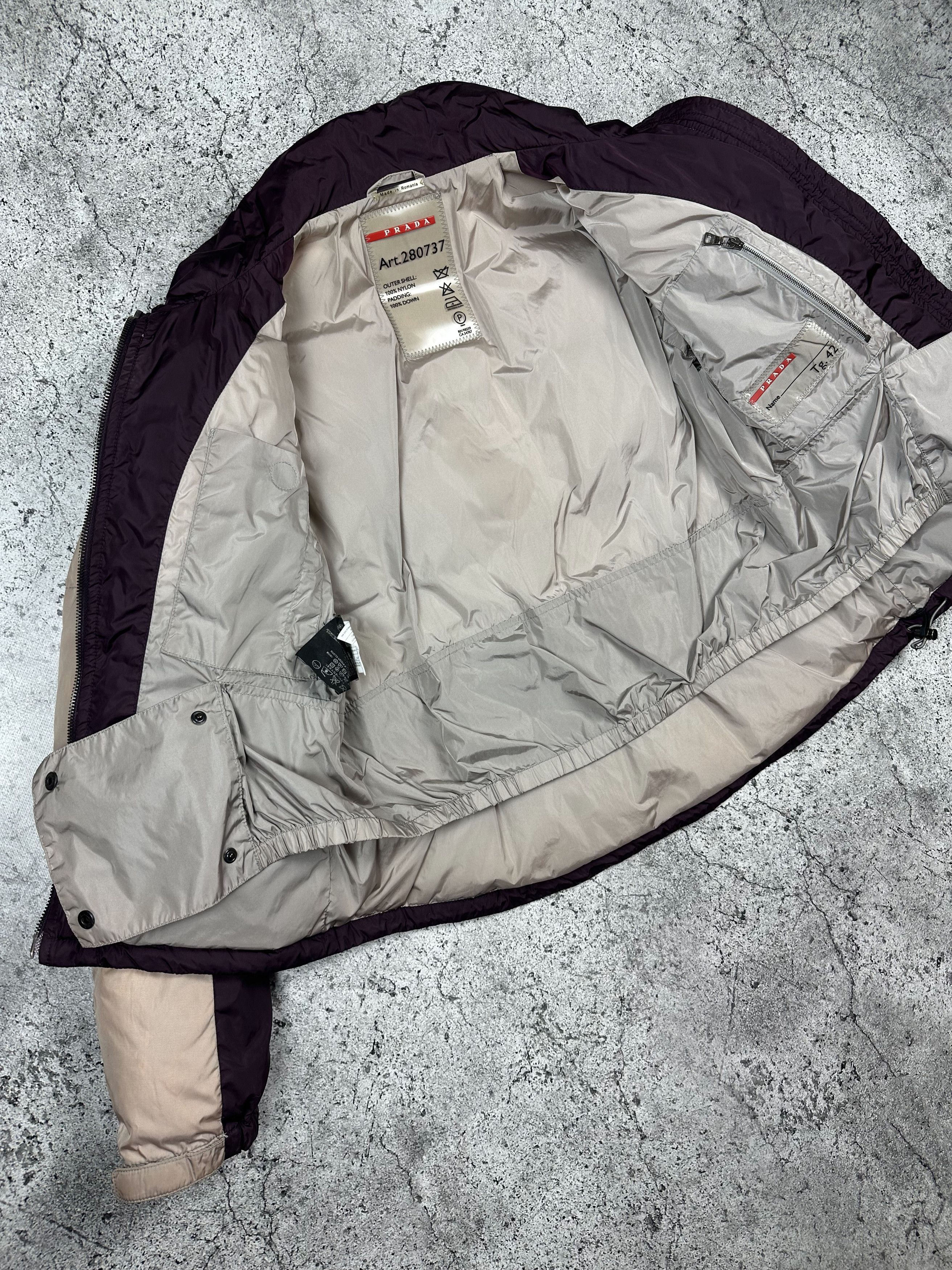Prada 🔥 Prada Red Tab Vintage Nylon Puffer Down Jacket 🔥 Size S / US 4 / IT 40 - 15 Thumbnail