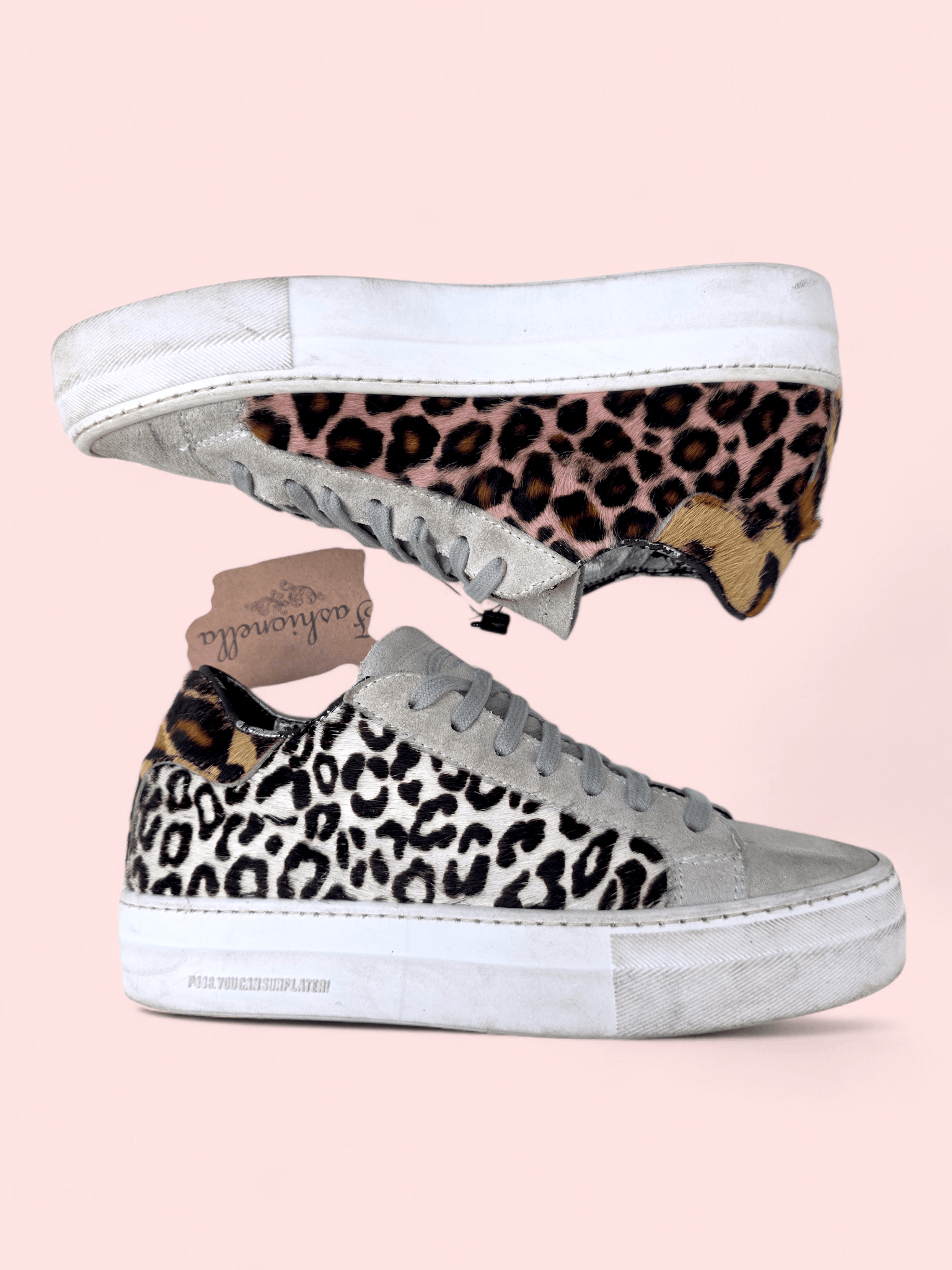 P448 P448 sneakers featuring a mix suede animal print-FASHIONELLA Size US 6 / IT 36 - 1 Thumbnail