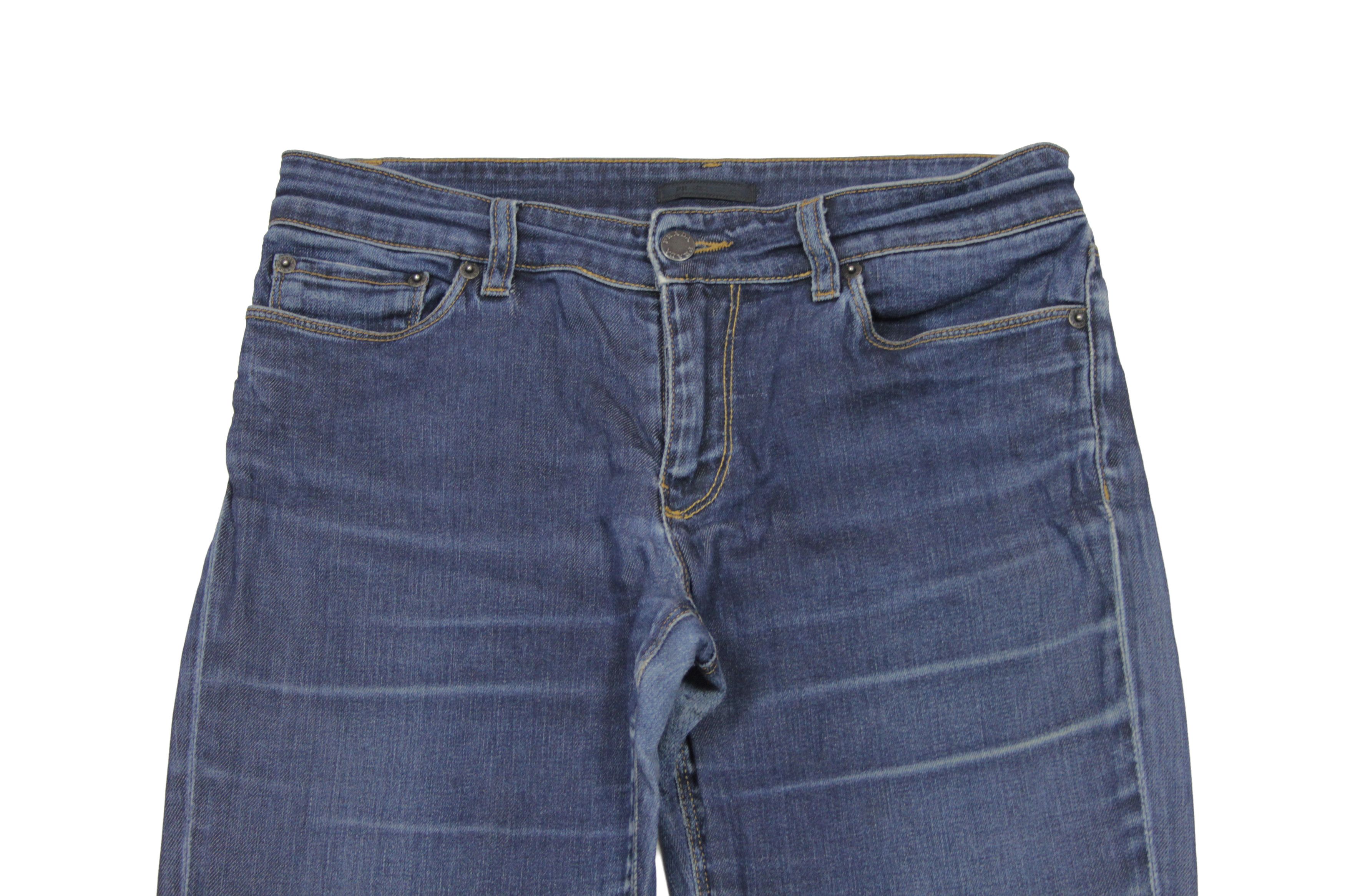 Prada Contour Fit Cut Off Jeans Vintage Size 27" / US 4 / IT 40 - 3 Thumbnail