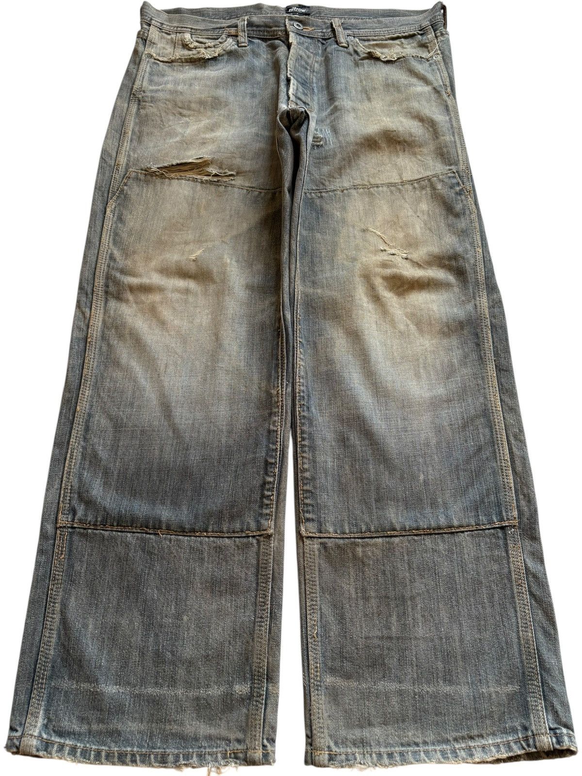 Vintage Japanese Brand Mud Wash Distressed Loose Baggy Jeans