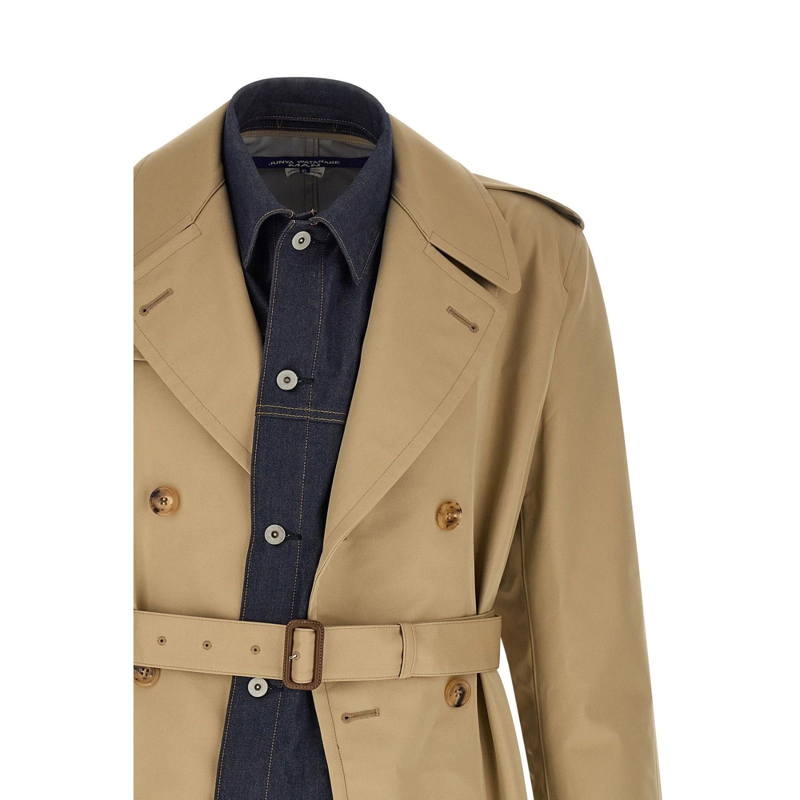 Junya Watanabe JUNYA WATANABE Beige Denim Insert Coat New & Authentic (Men' Size US L / EU 52-54 / 3 - 2 Thumbnail