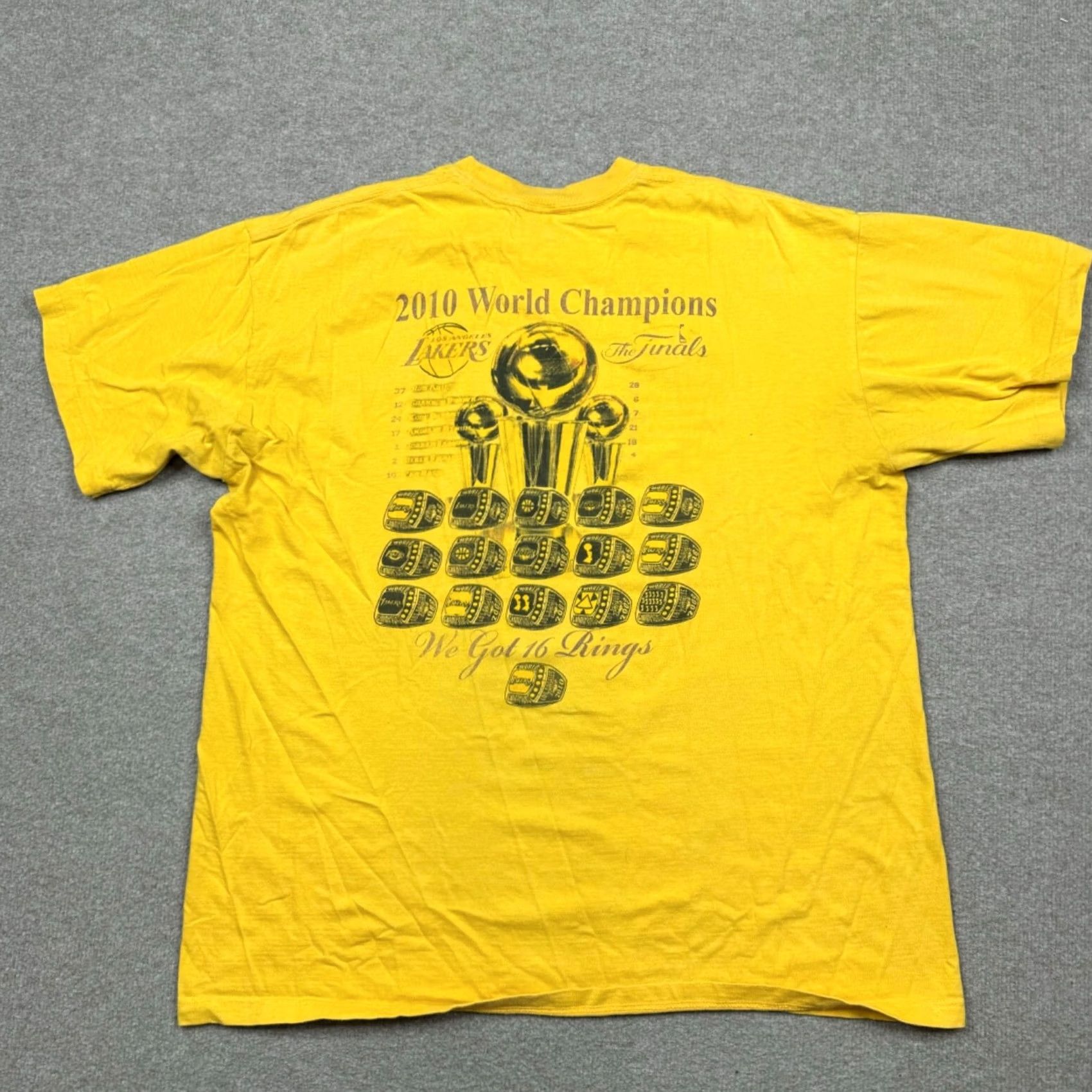 Vintage Sporty Shirt 2XL Yellow LAKERS Finals Graphic Print Mens T-Shirt Basketball Vintage? Size US XXL / EU 58 / 5 - 2 Thumbnail