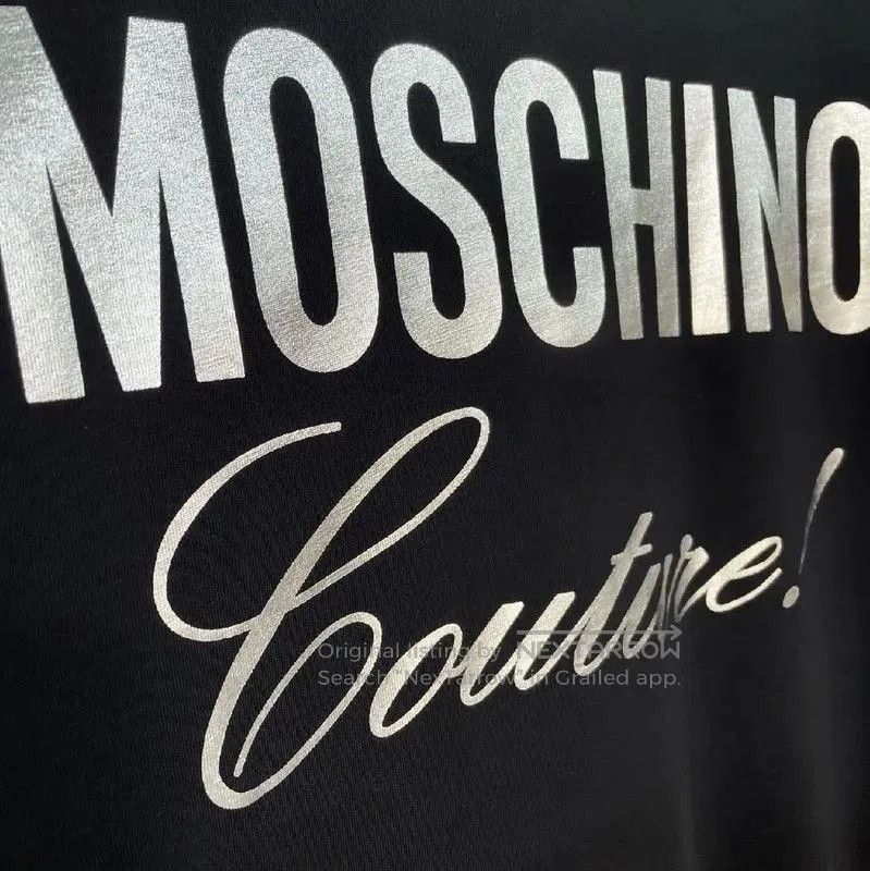Moschino Moschino Black Cotton Men's T-Shirt . Size US L / EU 52-54 / 3 - 3 Thumbnail