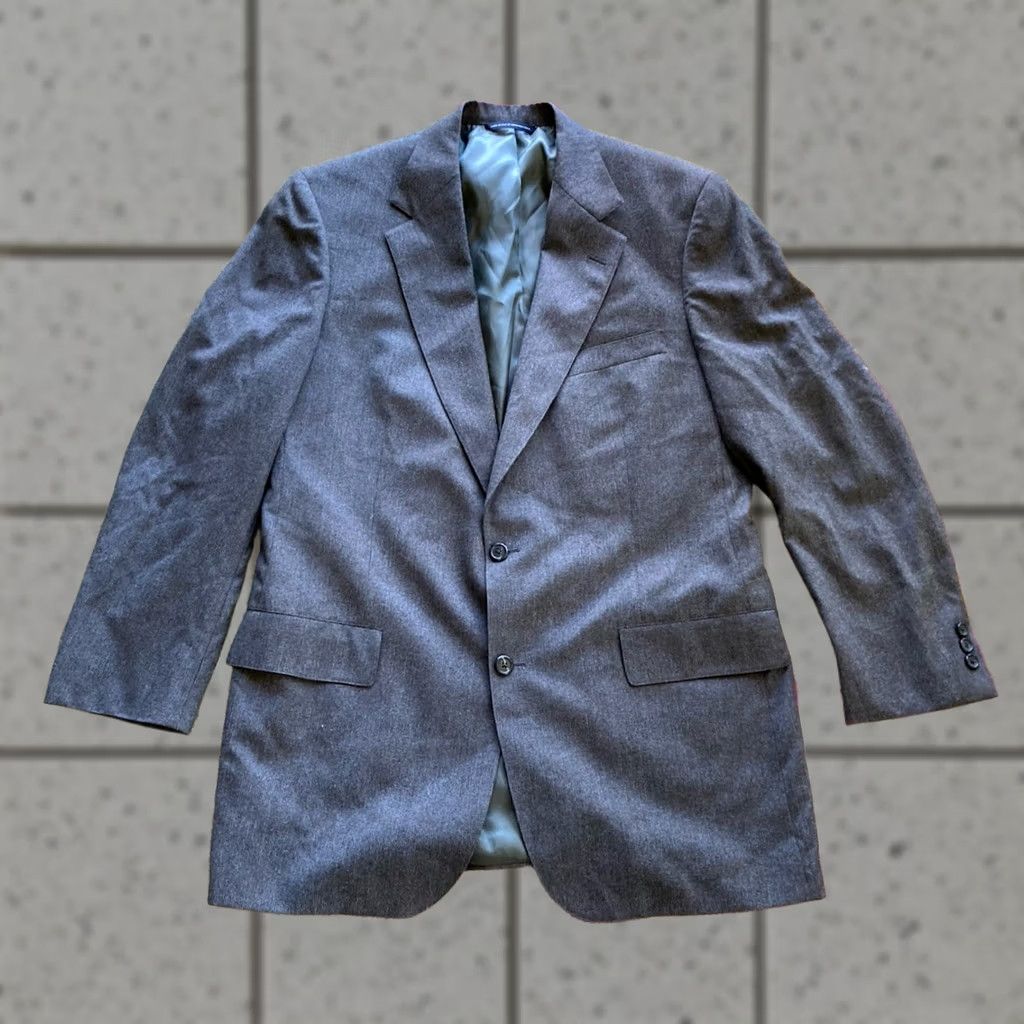 Brooks Brothers VINTAGE Brooks Brothers 2 Pc Suit Mens 43L Jacket 36x29 Gray Wool USA Made Regular Notch Lapel Two-Button Front 2 Piece Mens Boys? Size 46R - 1 Thumbnail