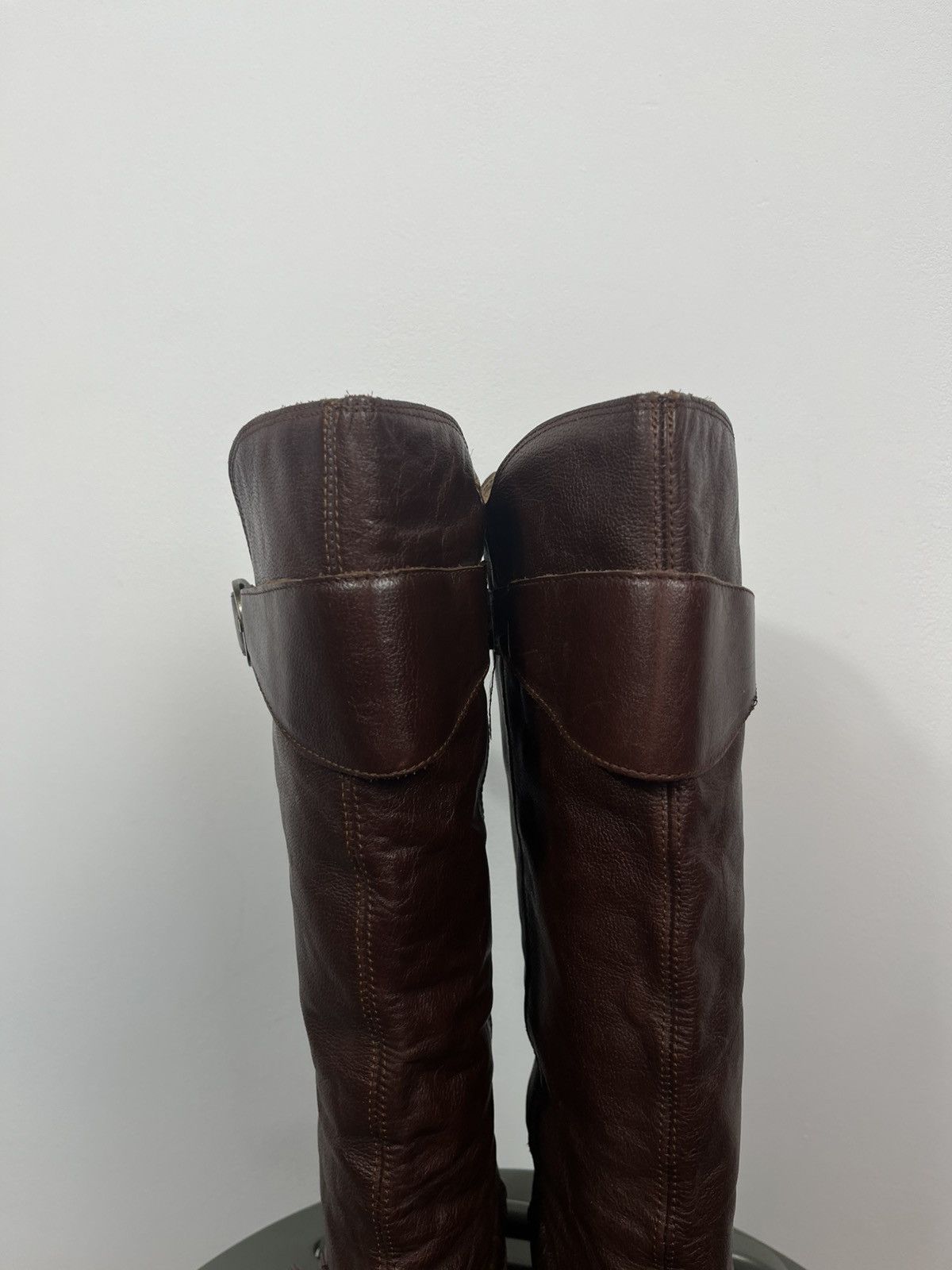 Other Women’s Brown Leather Knee High Boots Buckle Heel EU 40 Size US 9 / IT 39 - 7 Thumbnail
