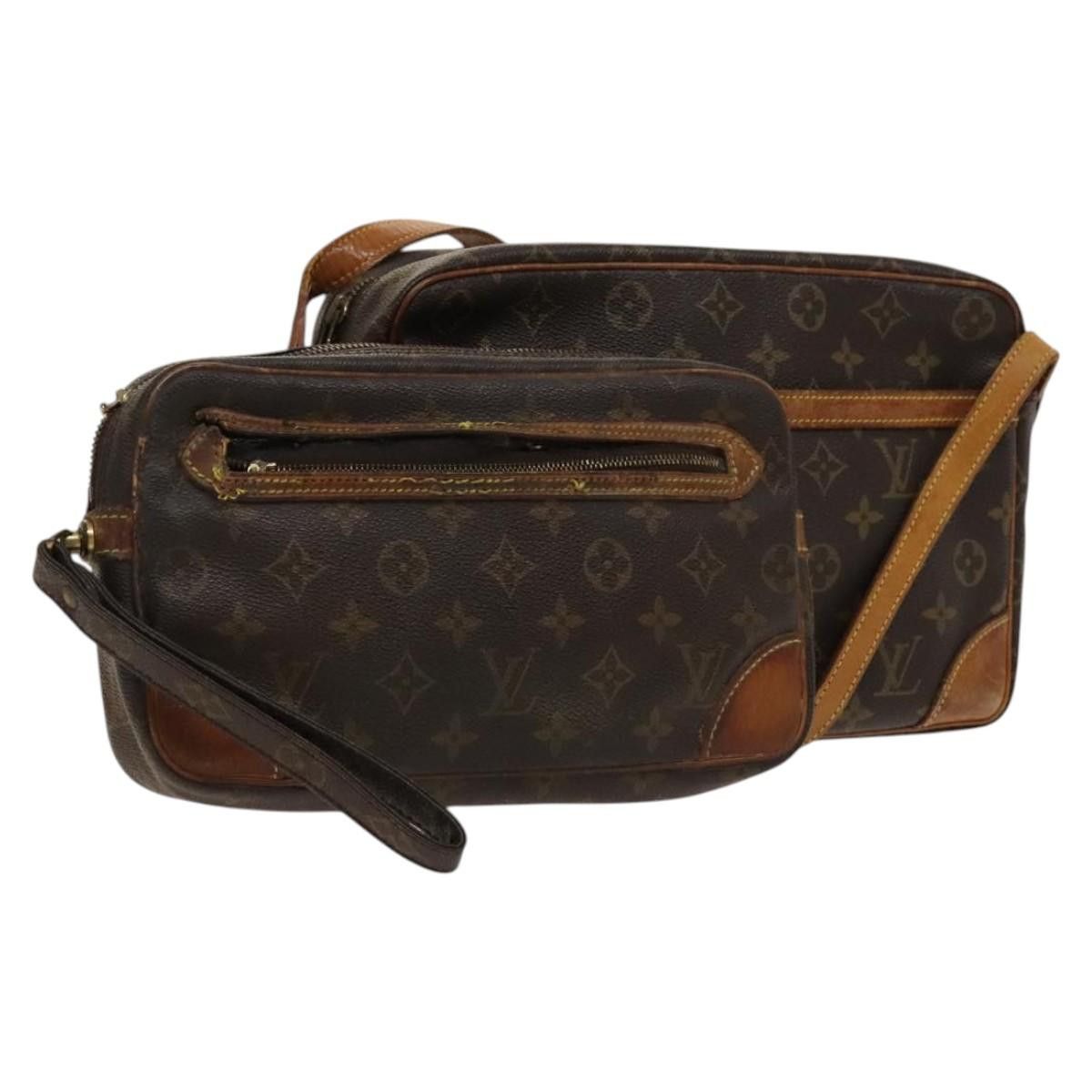 Louis Vuitton Monogram Shoulder Bag 2Set Lv Auth Th5888, Women's