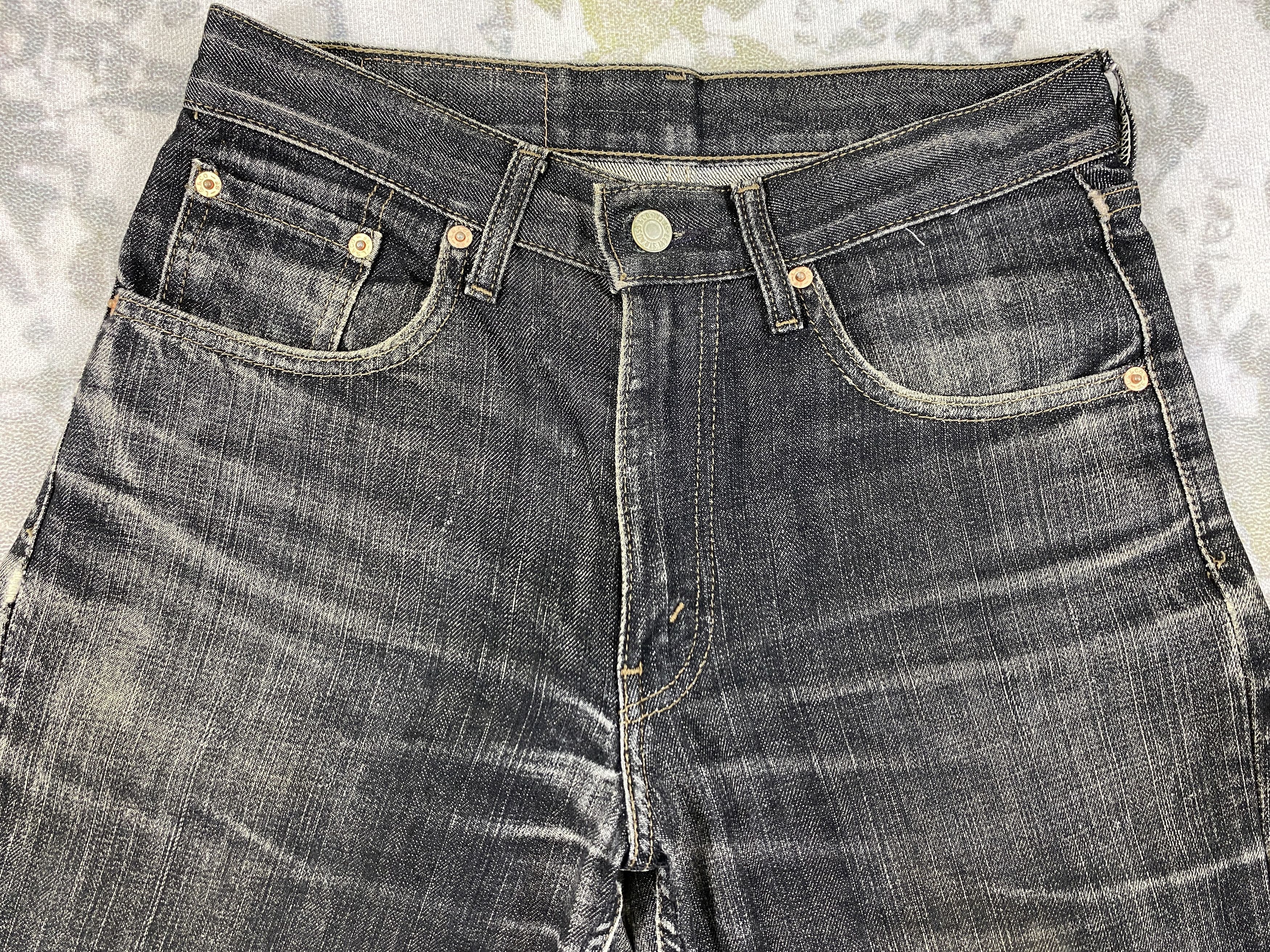 Levi's Black Vintage Levi's 533 Denim 29x29.5 -JN224 Size US 29 - 3 Thumbnail