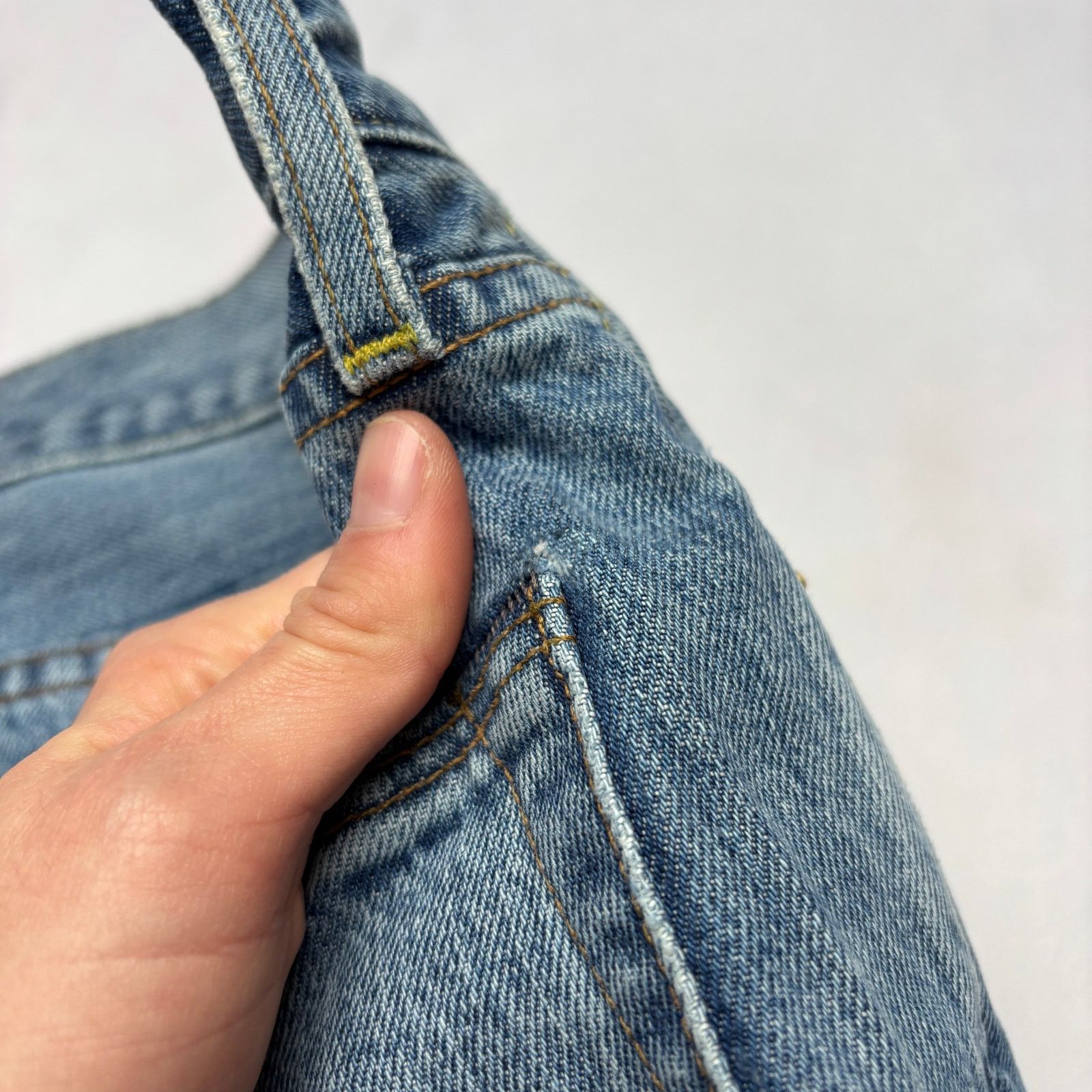 Sid Mashburn $185 Sid Mashburn Light Wash Denim 36x34 Slim Straight Jeans Size US 36 / EU 52 - 14 Thumbnail