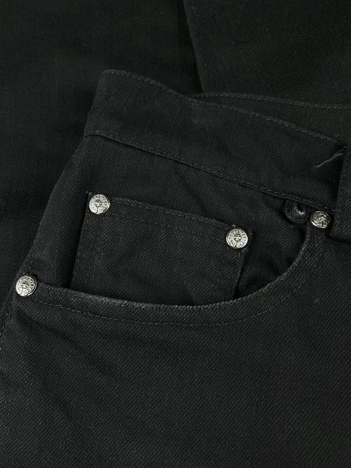 Chrome Hearts Chrome Hearts Fleur Knee Silver Flared Bootcut Denim Jeans Size US 31 - 5 Thumbnail