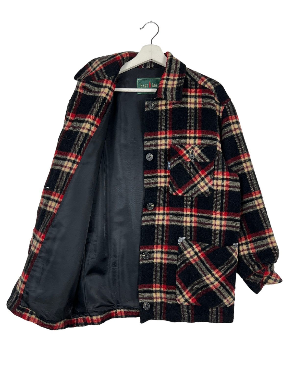 Japanese Brand × Vintage 🔥 EAST BOY PLAID CHECKER CPO WOOL JACKET Size US M / EU 48-50 / 2 - 9 Thumbnail