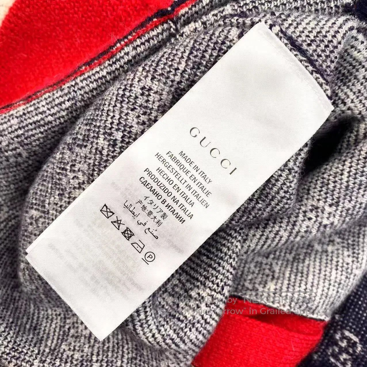 Gucci Guicci Full of logo red and blue color-blocked knitted car Size M / US 6-8 / IT 42-44 - 4 Thumbnail