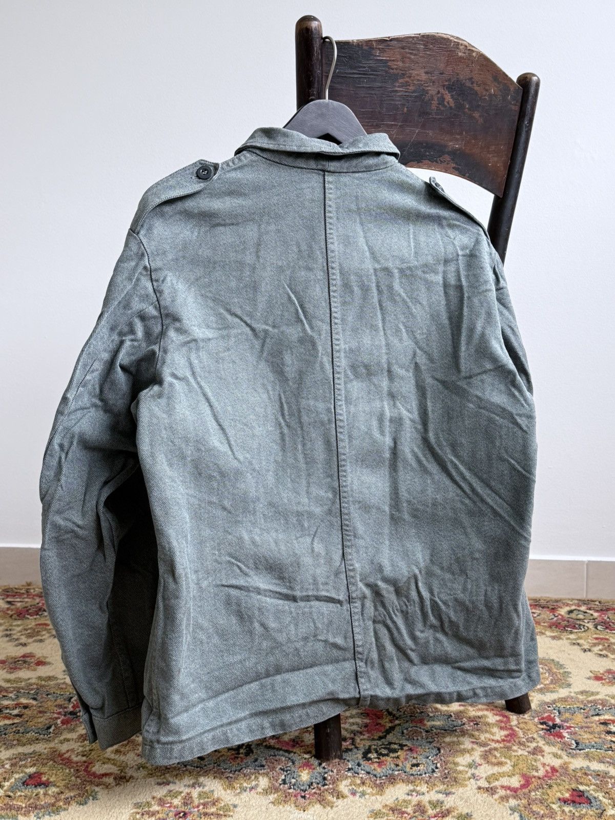 Le Laboureur Vintage 80s Swiss Chore Military Workwear Jacket Size US XL / EU 56 / 4 - 5 Thumbnail