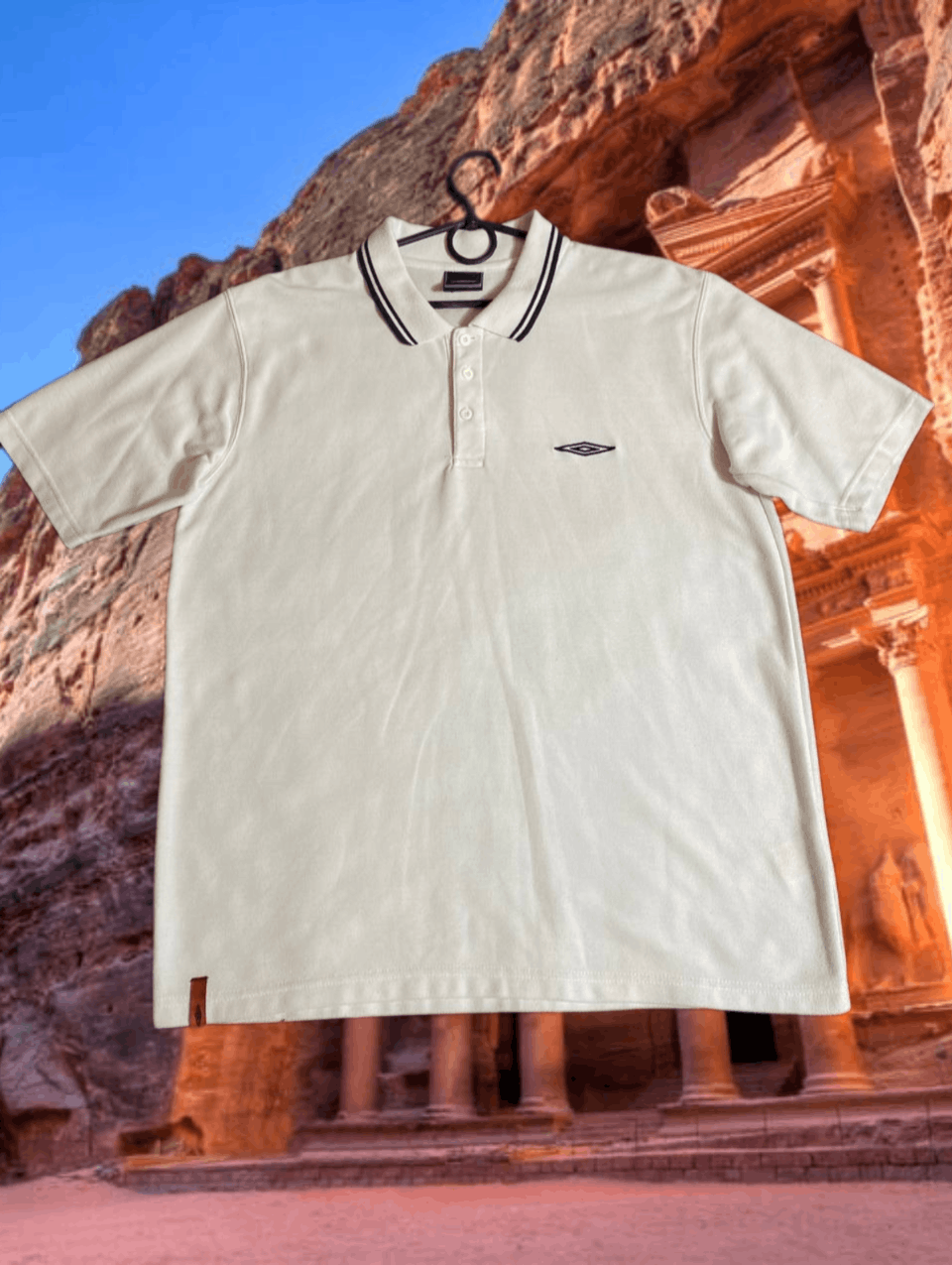 Umbro × Vintage Umbro white y2k polo t-shirt Size US L / EU 52-54 / 3 - 1 Thumbnail