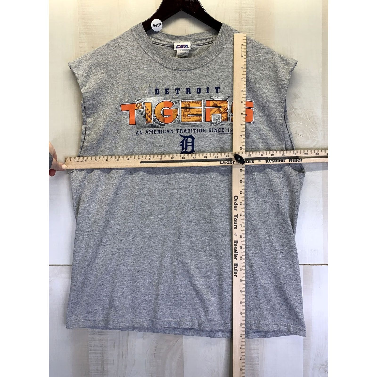 Vintage VINTAGE CSA Detroit Tigers 2006 Mens Cutoff Sleeves Shirt L Gray Cotton Blend T-Shirt Sports Men -9458 Size US L / EU 52-54 / 3 - 2 Thumbnail