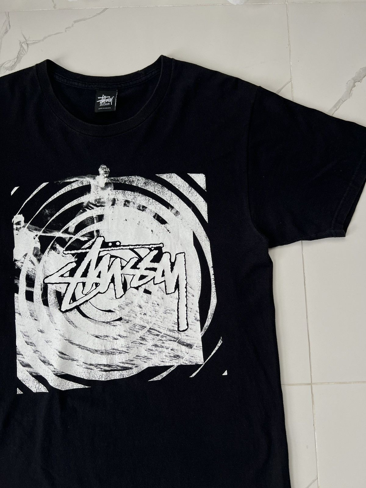 Stussy × Vintage STUSSY RARE SURF SWIRL RETRO BIG LOGO TEE Y2K Size US M / EU 48-50 / 2 - 2 Thumbnail
