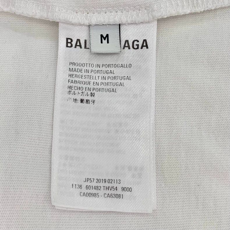 Balenciaga Balenciaga White logo embroidered crew neck cotton short s Size US M / EU 48-50 / 2 - 7 Thumbnail