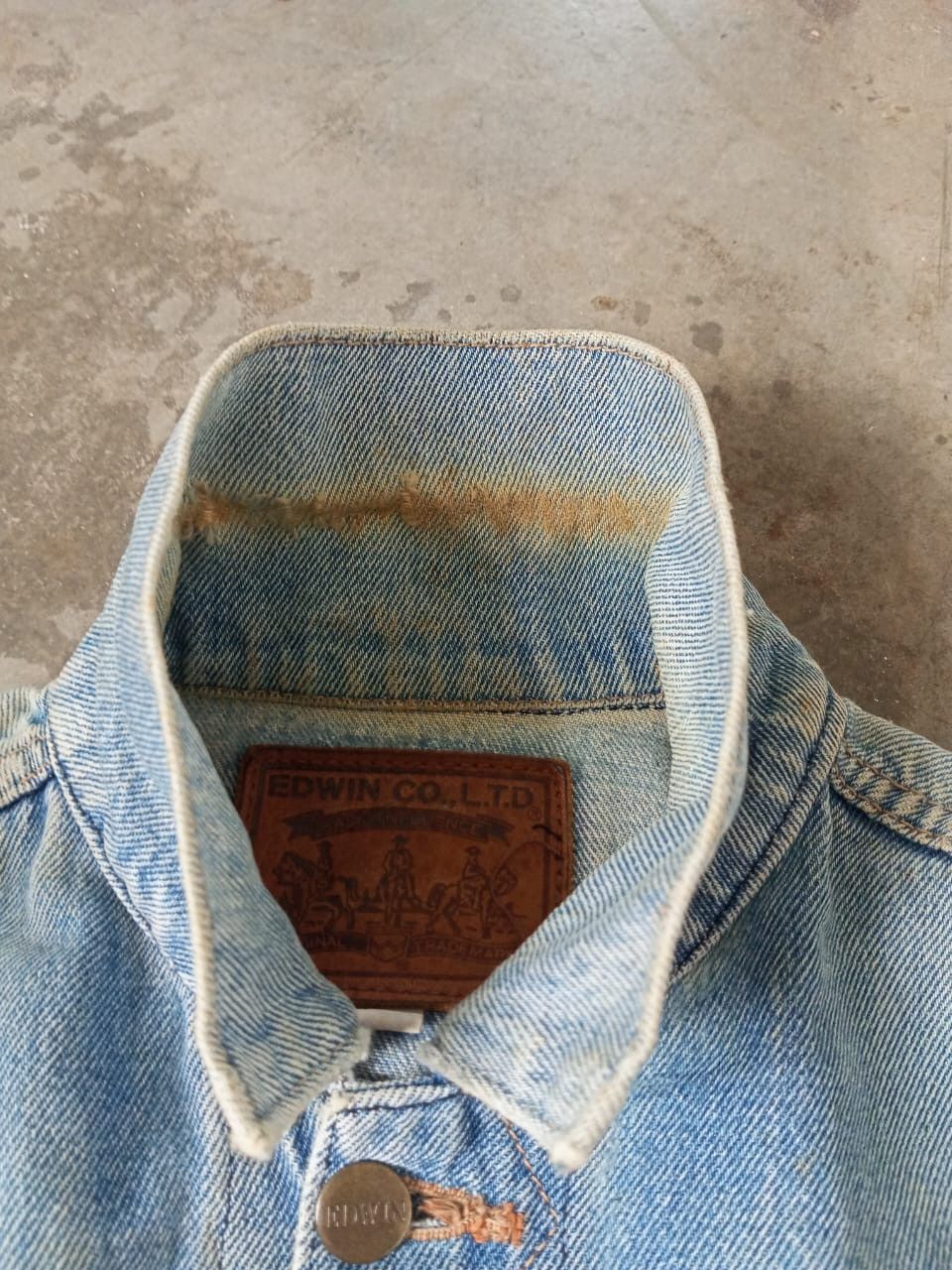 Edwin A05 Vintage Edwin Denim Trucker Jacket Size US L / EU 52-54 / 3 - 15 Thumbnail