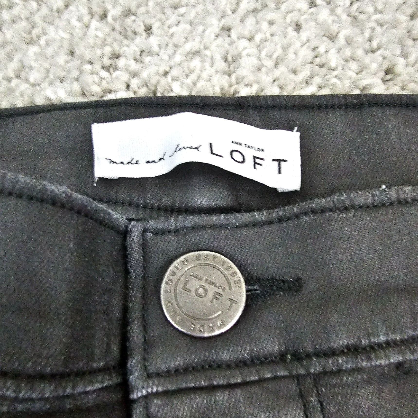 Ann Taylor ANN TAYLOR LOFT Black Jegging Pants Womens 27 Regular Mid Rise Stretch 27x28 Size 27" / US 4 / IT 40 - 4 Thumbnail