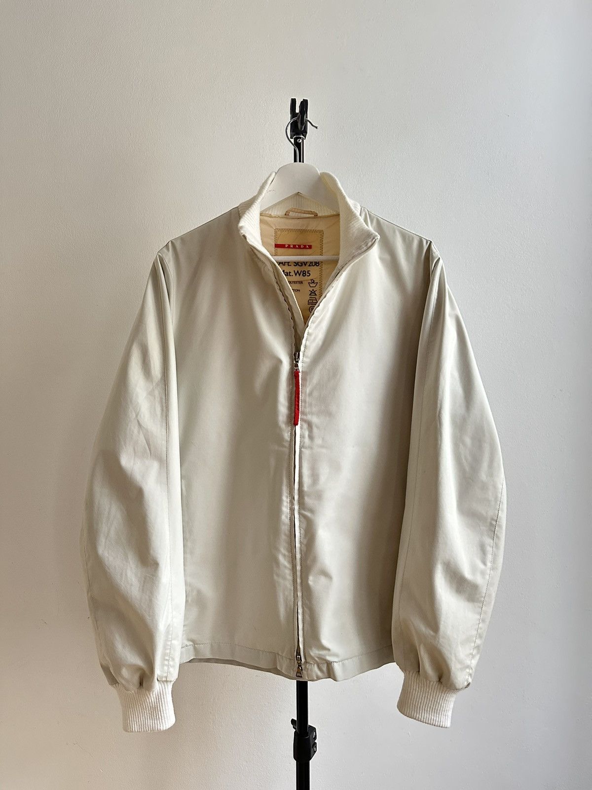 Pre-owned Prada Vintage Sport Collection 90's Luxury Gore-tex Jacket In White