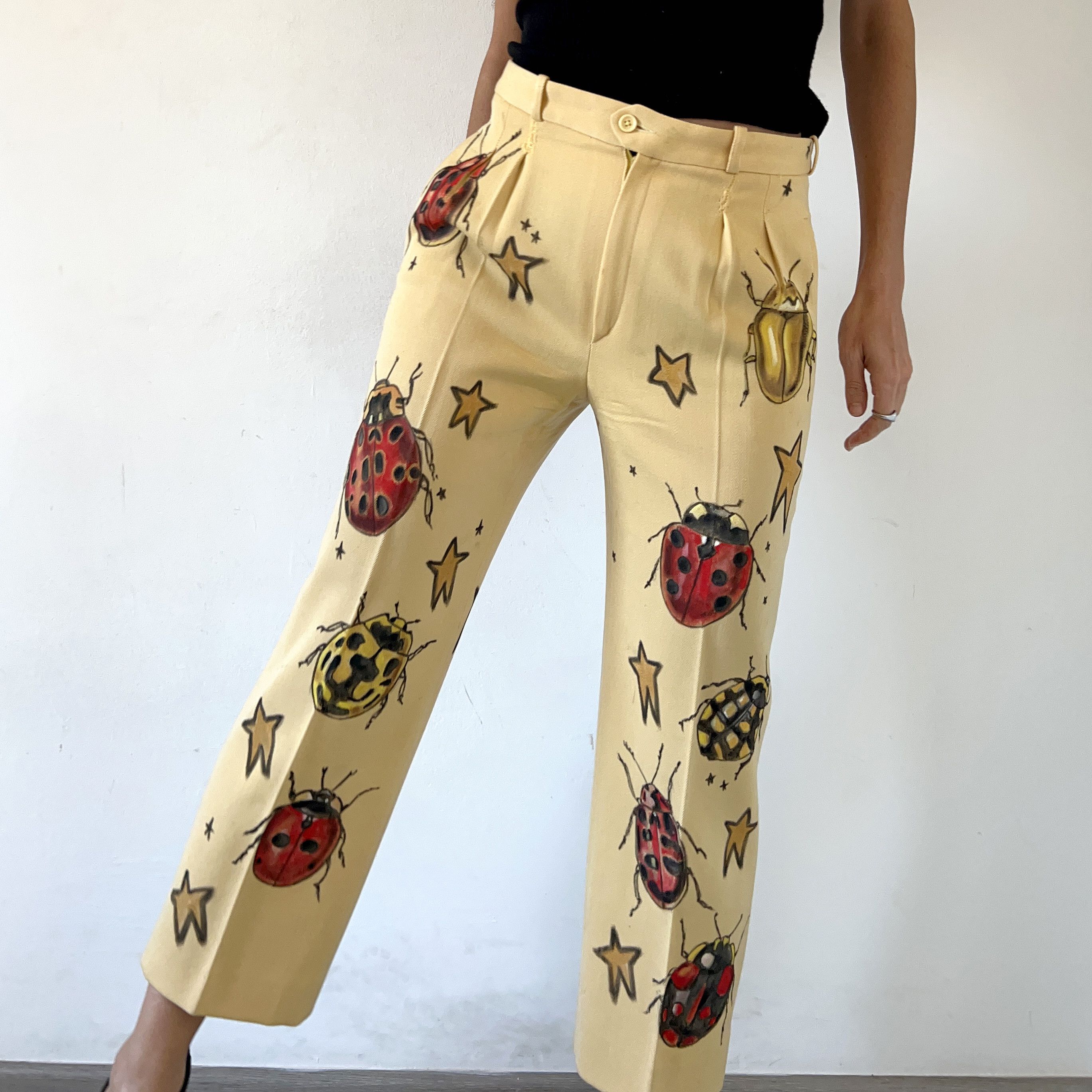 Vintage Bugs Custom Made Wool Pants Size 30" / US 8 / IT 44 - 3 Thumbnail