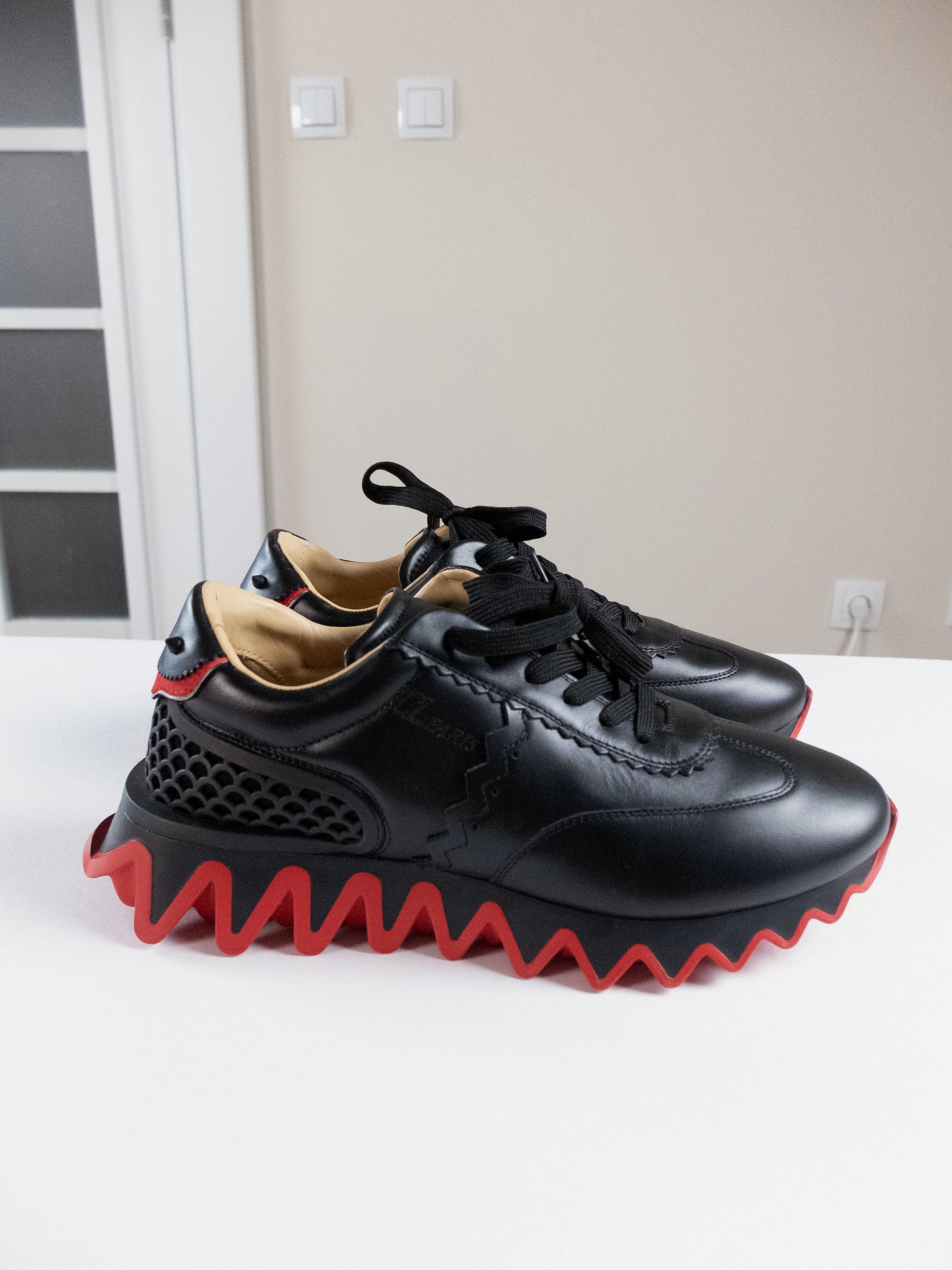 Christian Louboutin CHRISTIAN LOUBOUTIN Loubishark black leather sneakers 42.5 Size US 9.5 / EU 42-43 - 6 Thumbnail