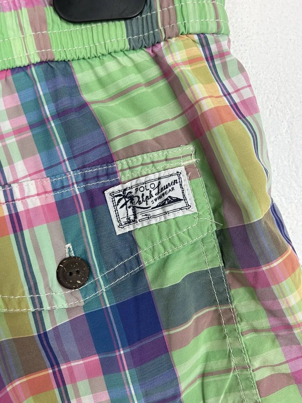 Polo Ralph Lauren Polo By Ralph Lauren Multicolor Checkered Swimwear Shorts Size US 36 / EU 52 - 8 Thumbnail
