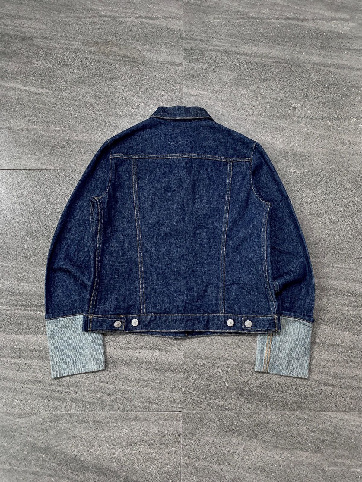 Helmut Lang FREE TAX! 2000s Indigo Cuffed Denim Jacket - Small Size US S / EU 44-46 / 1 - 8 Thumbnail