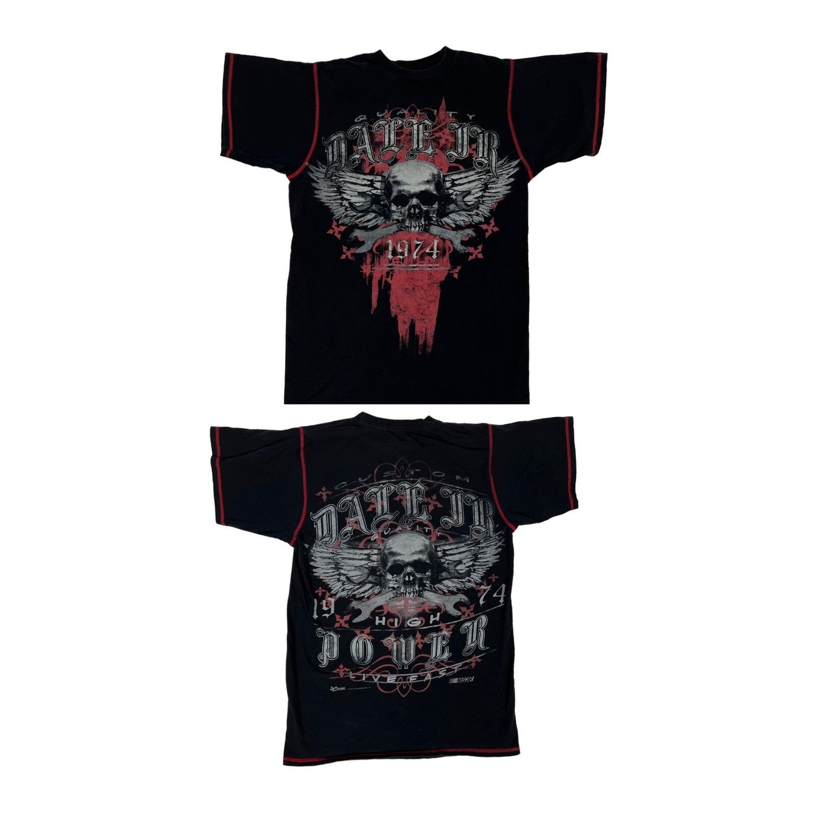 Chase Authentics Dale Earnhardt Jr T-Shirt Double Sided Skull All Over Print Size US M / EU 48-50 / 2 - 1 Thumbnail