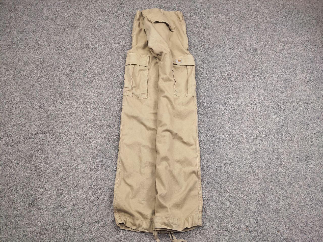 Carhartt × Vintage Vintage 90's Carhartt Beige Faded Canvas Regular Cargo Pants Size US 38 / EU 54 - 2 Thumbnail