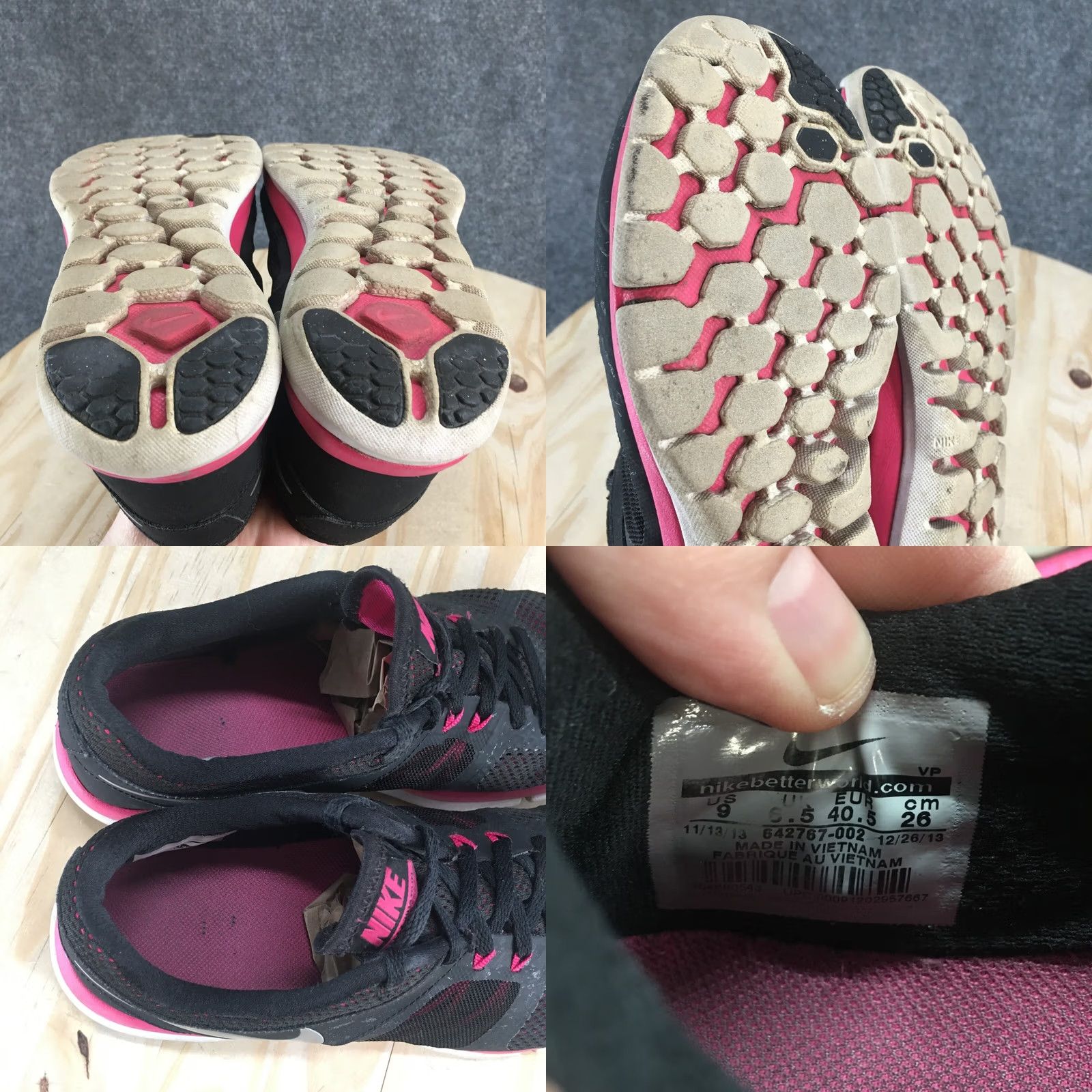 Nike Nike Shoes Womens 9 Flex Run Sneakers Black Low Top 642767-002 Size M / US 6-8 / IT 42-44 - 9 Thumbnail