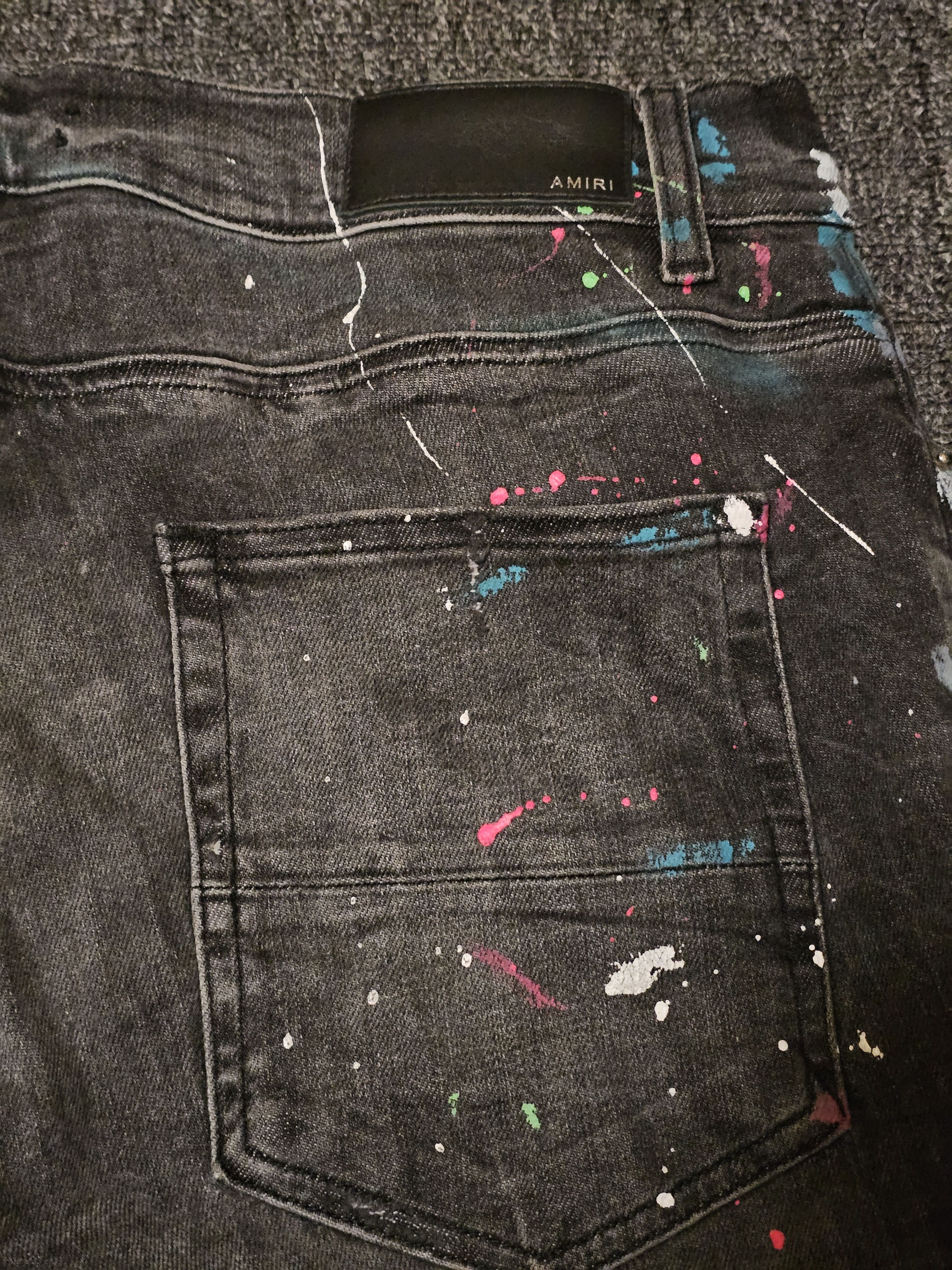 Amiri Amiri Men's Paint Ripped Jeans Size 34 Size US 34 / EU 50 - 5 Thumbnail