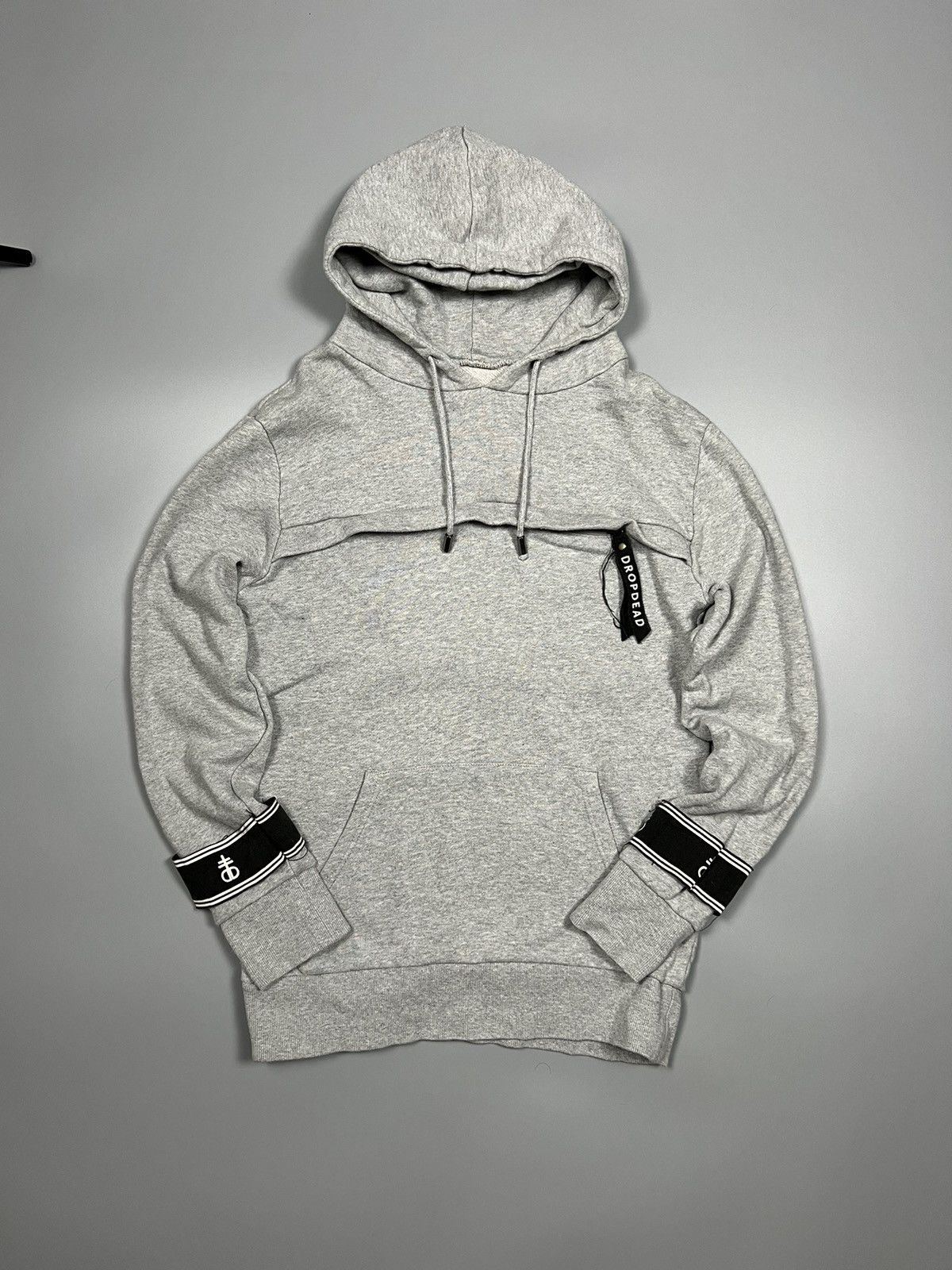 image of Drop Dead Oversized Lampases Hoodie Size S in Grey, Men's