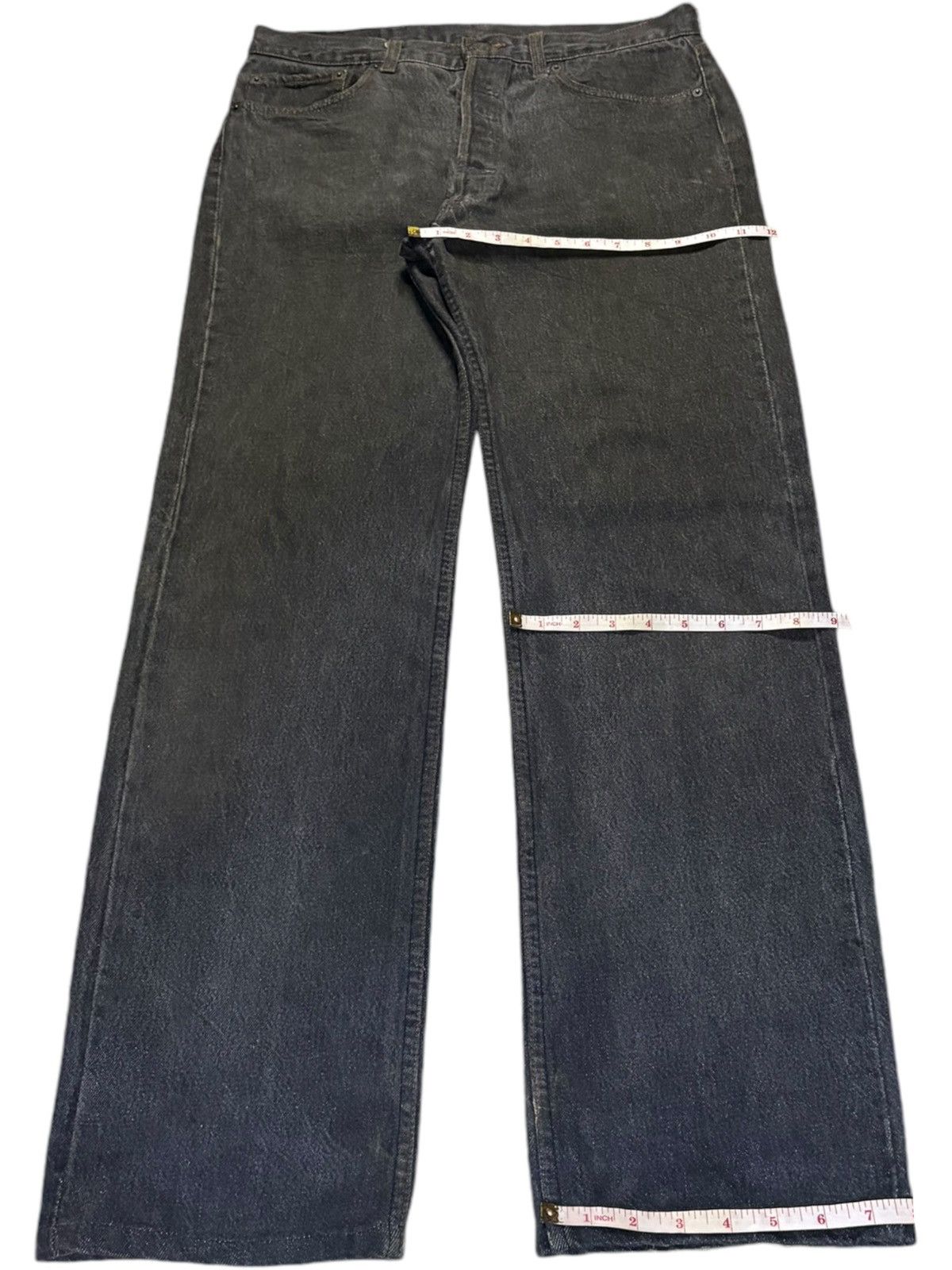 Vintage 90s Levis 501 Black Distressed Loose Jeans