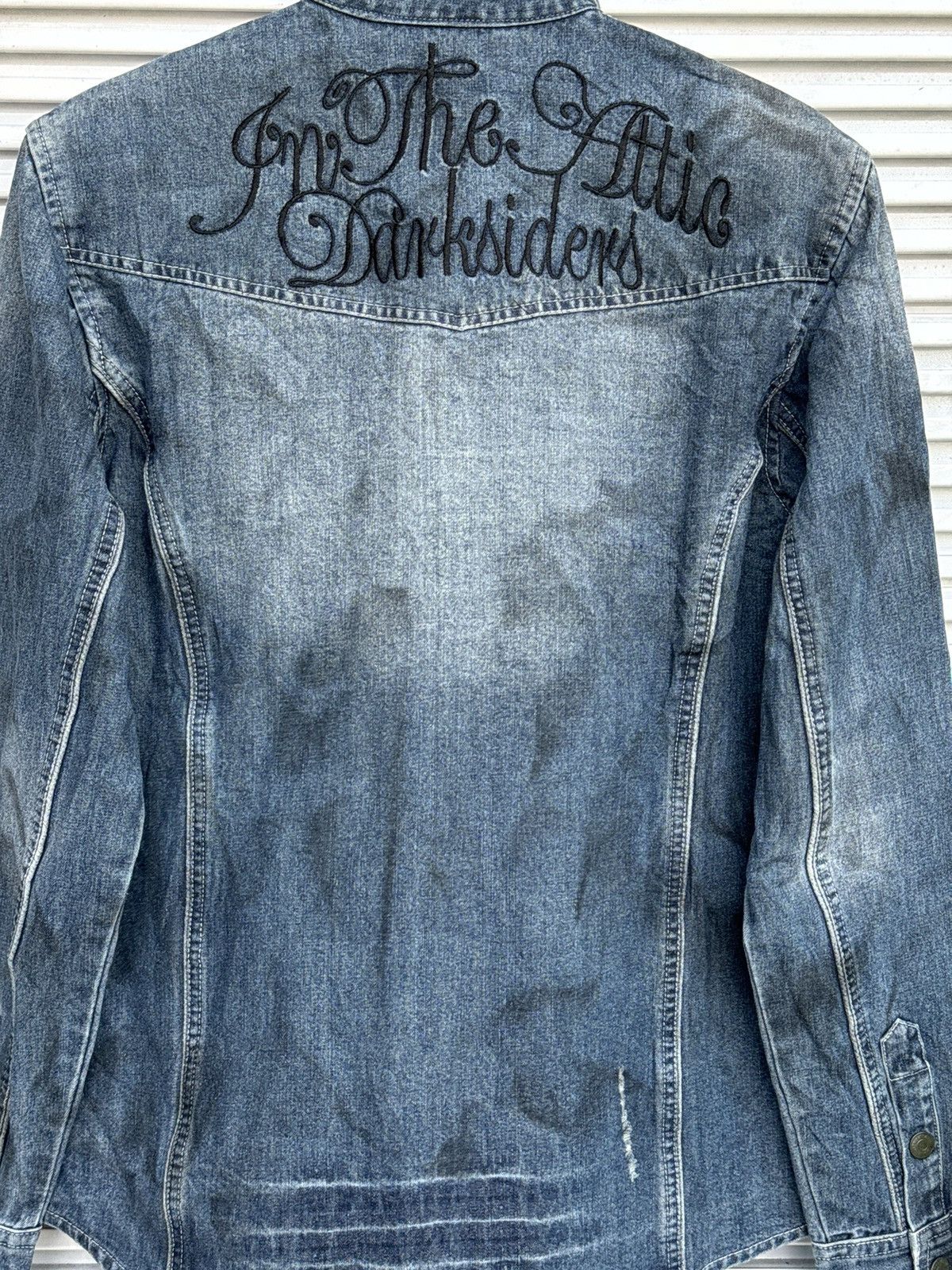 In The Attic × Japanese Brand × Vintage Vintage In The Attic Tactical Button Denim Jacket Size US L / EU 52-54 / 3 - 8 Thumbnail