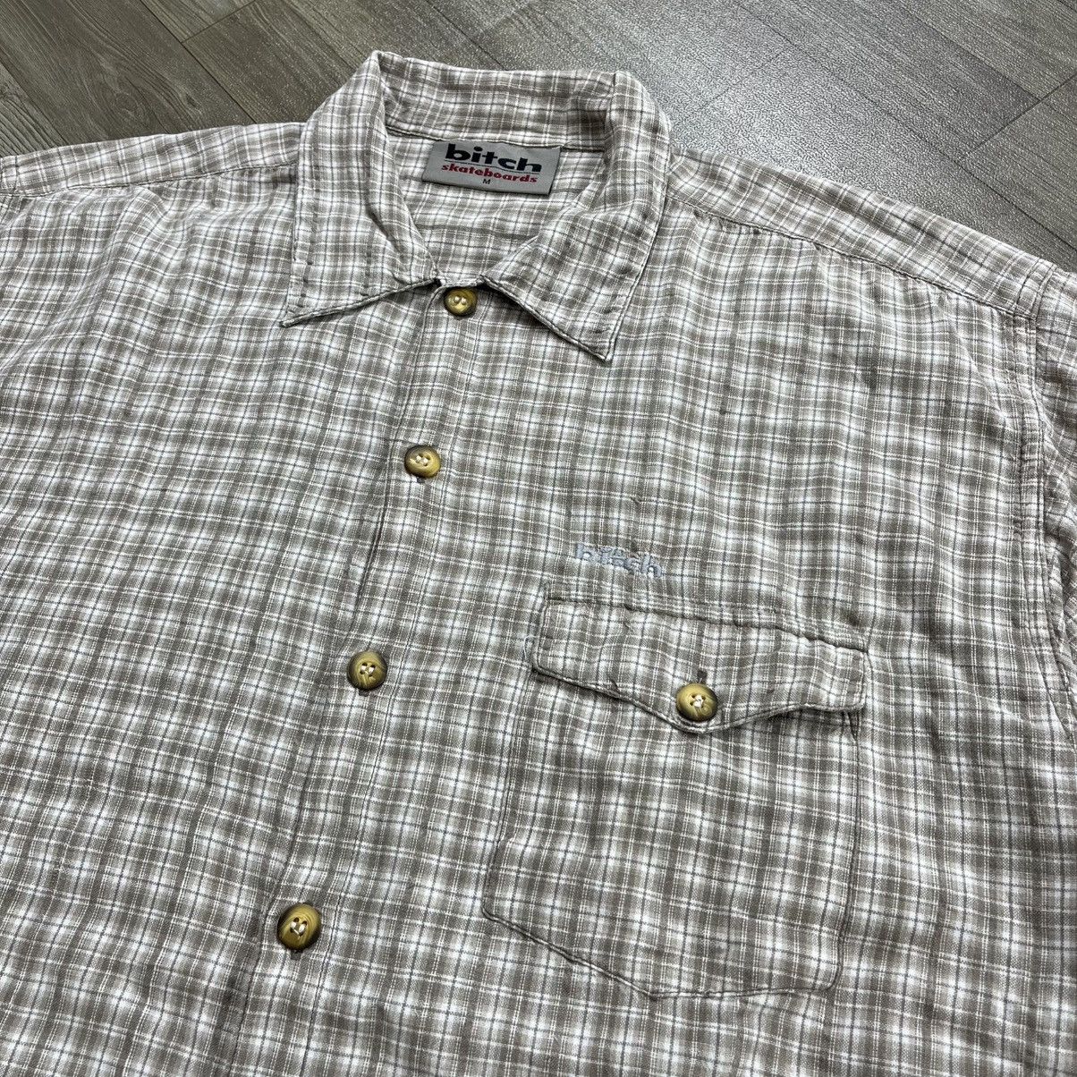 Shorty's Skateboards Vintage 90s Bitch Skateboards Pocket Button Shirt Tartan Size US M / EU 48-50 / 2 - 3 Thumbnail