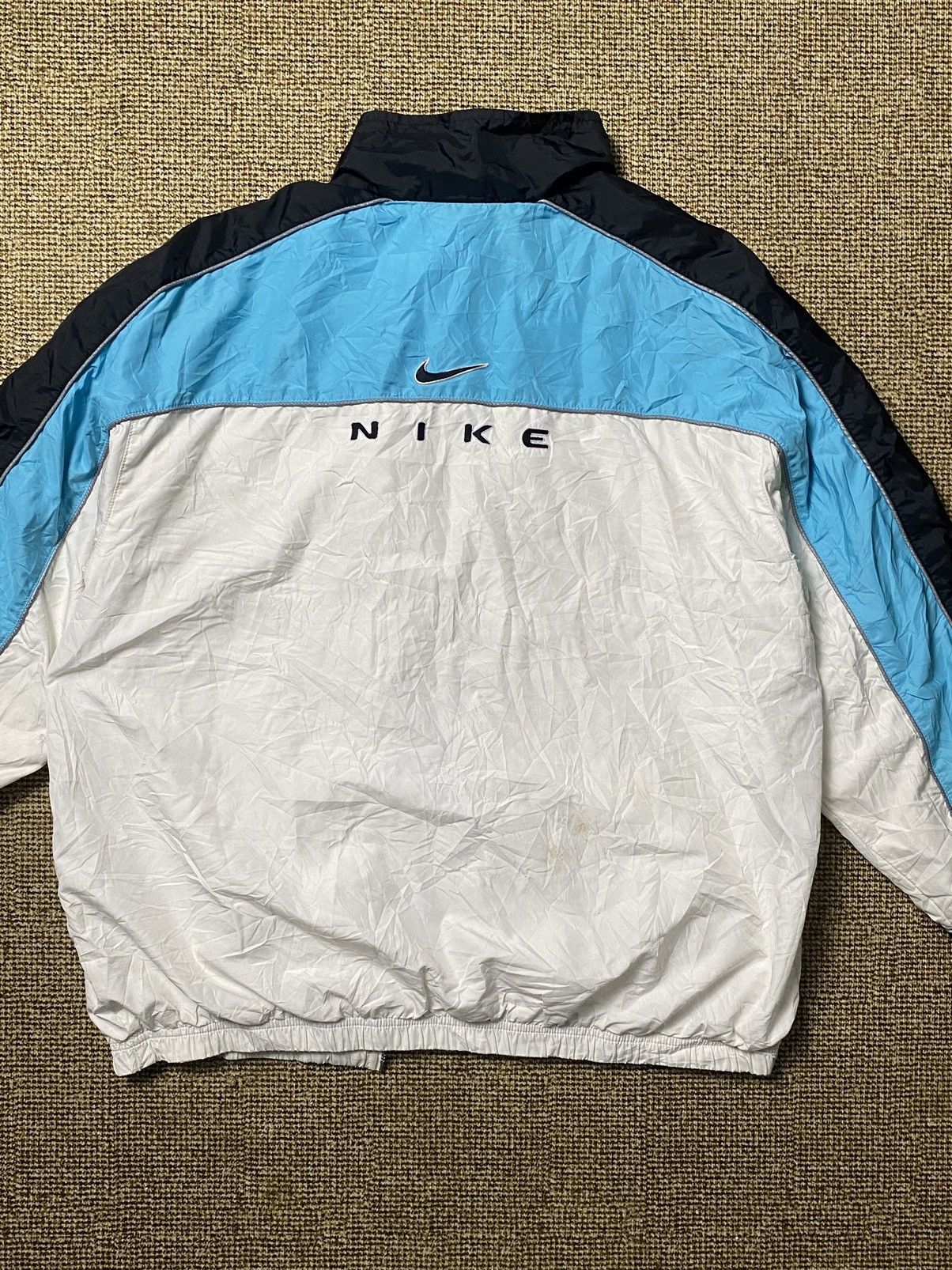 Nike × Vintage Vintage 2000s Nike Big Logo Nylon Zipper Jacket Size US M / EU 48-50 / 2 - 6 Thumbnail