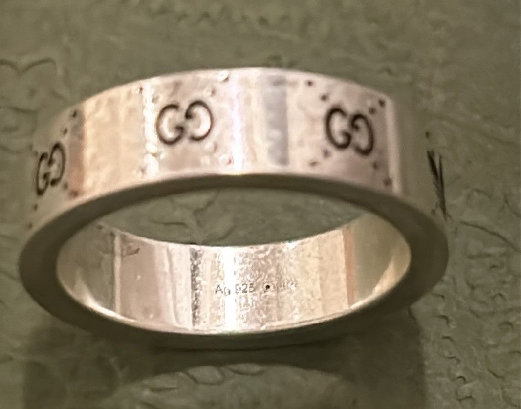 Adidas × Gucci Gucci x Adidas Engraved Interlocking G Ring Ag 925 Size ONE SIZE - 5 Thumbnail