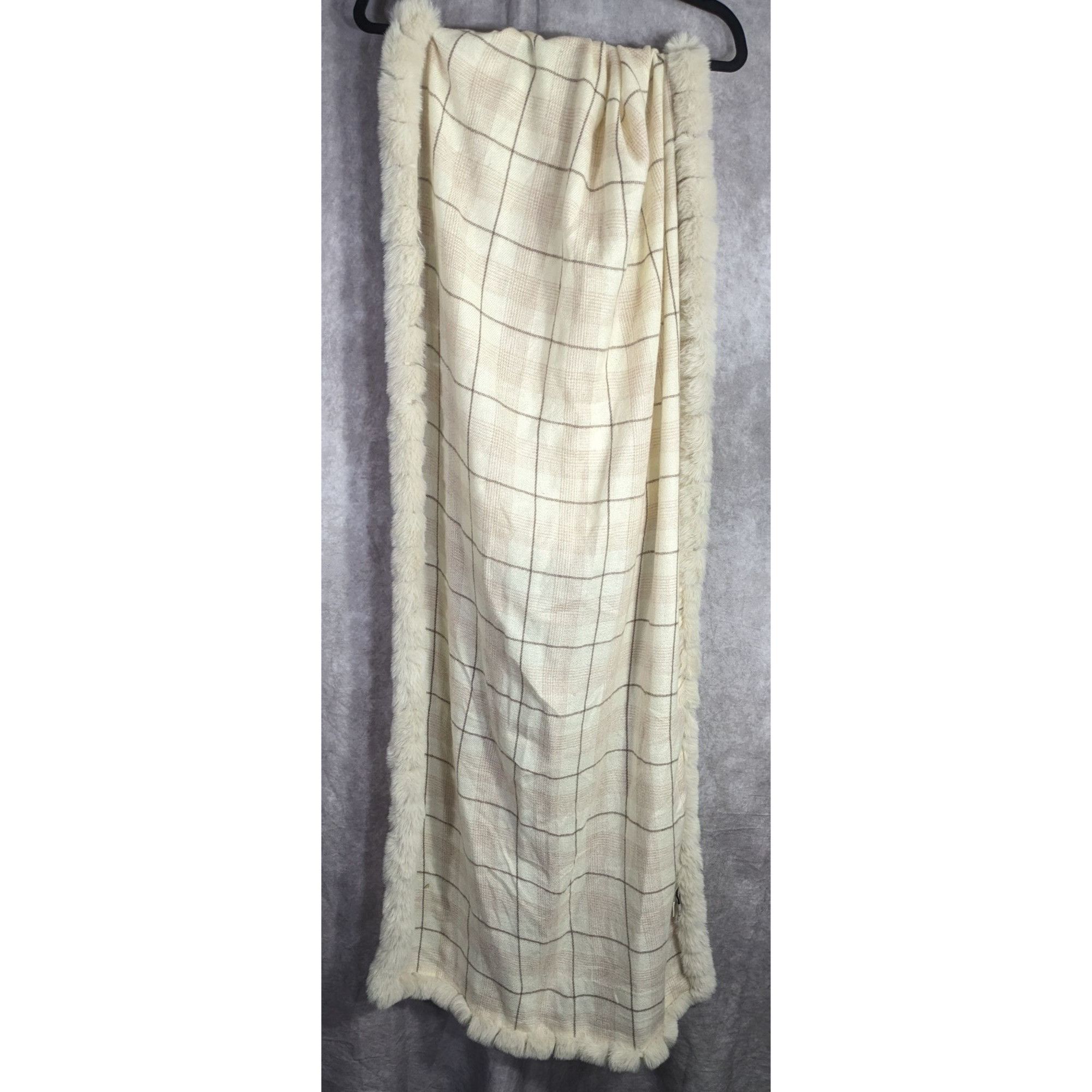 Other Belle Fare Premium Faux Fur Trimmed Wool-Blend Shawl Wrap Pl Size ONE SIZE - 9 Thumbnail