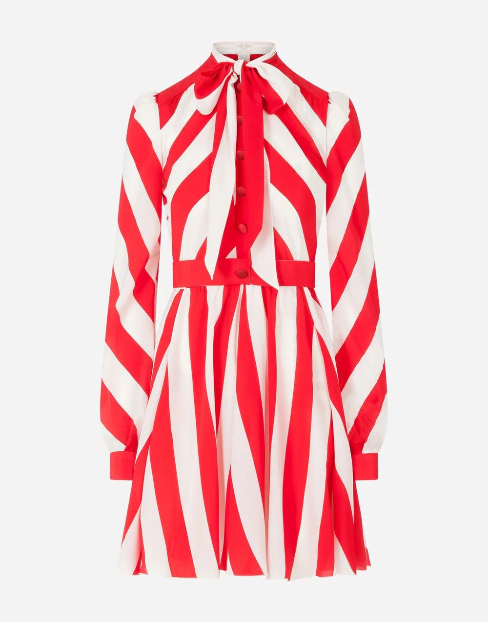 o1y0825 Mini Dress in Red/White