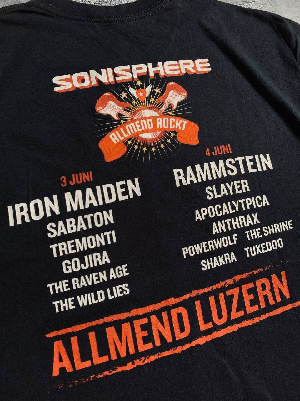 Gildan Sonisphere Festival Band T-Shirt RAMMSTEIN Heavy Metal Rock Size US XL / EU 56 / 4 - 12 Thumbnail