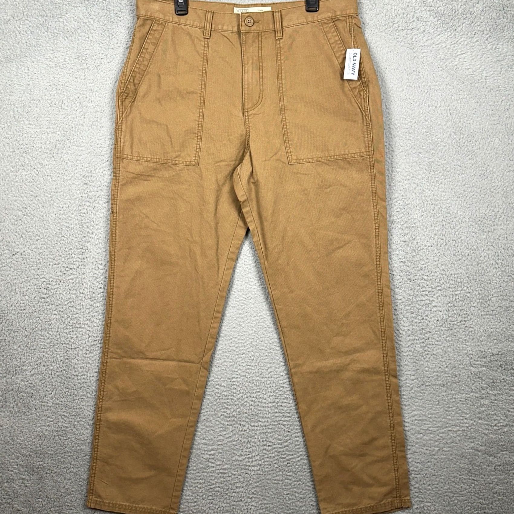 Old Navy VINTAGE Old Navy Workwear Pants Mens 36X36 Brown Loose Taper Carpenter Cargo Canvas Size US 36 / EU 52 - 2 Thumbnail