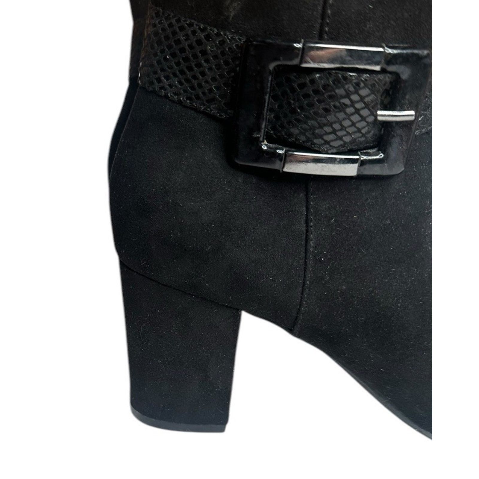 London Fog London Fog Black Ankle Booties Heeled Boots Buckle 8M Size US 8 / IT 38 - 3 Thumbnail