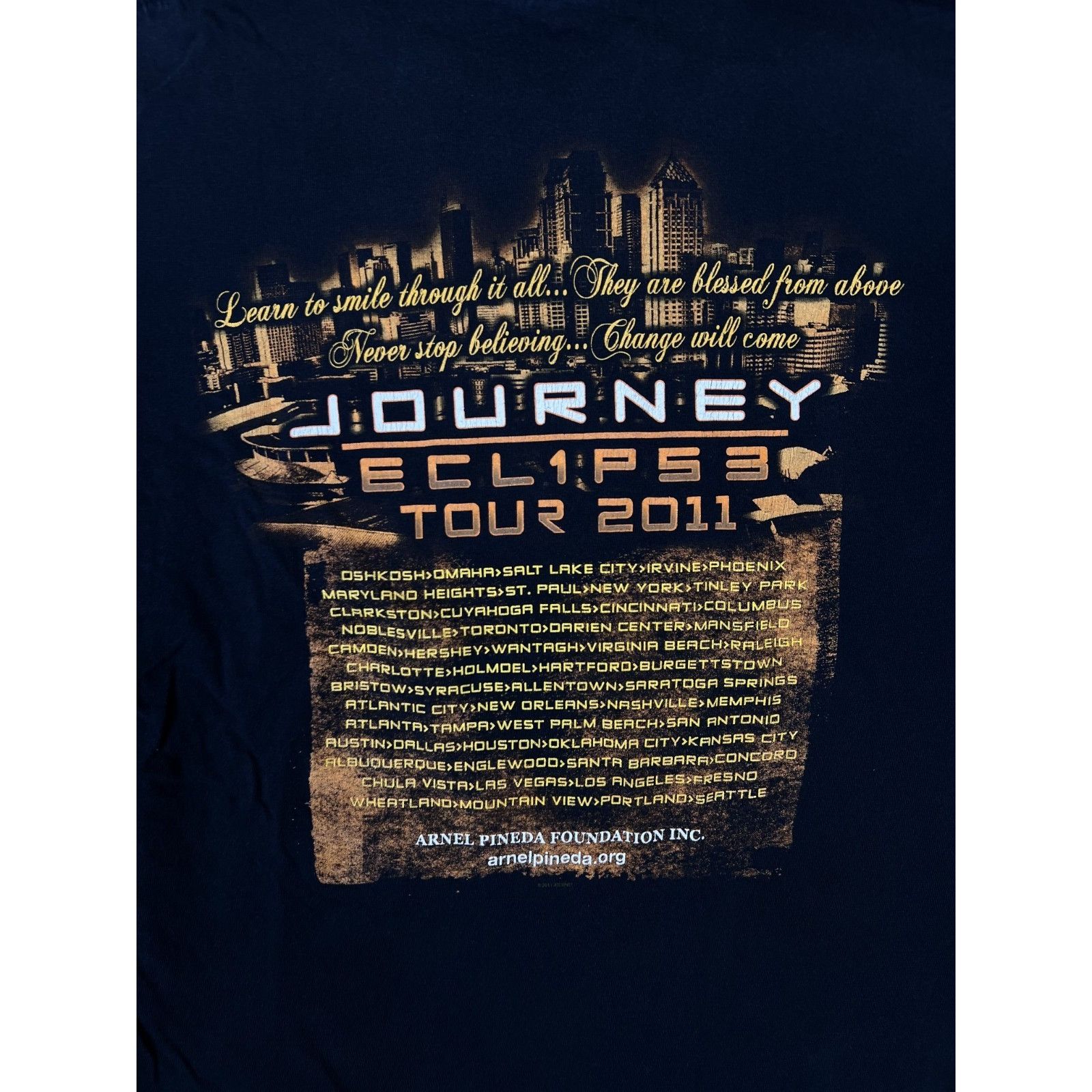 Anvil Vintage Journey Shirt Eclipse City Of Hope Tour 2011 Size La Size US L / EU 52-54 / 3 - 9 Thumbnail