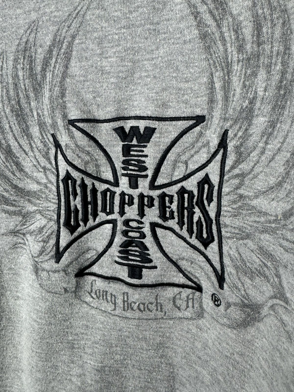 Vintage × West Coast Choppers Vintage West Coast Choppers Thermal Embroidered Zip Hoodie Size US L / EU 52-54 / 3 - 6 Thumbnail