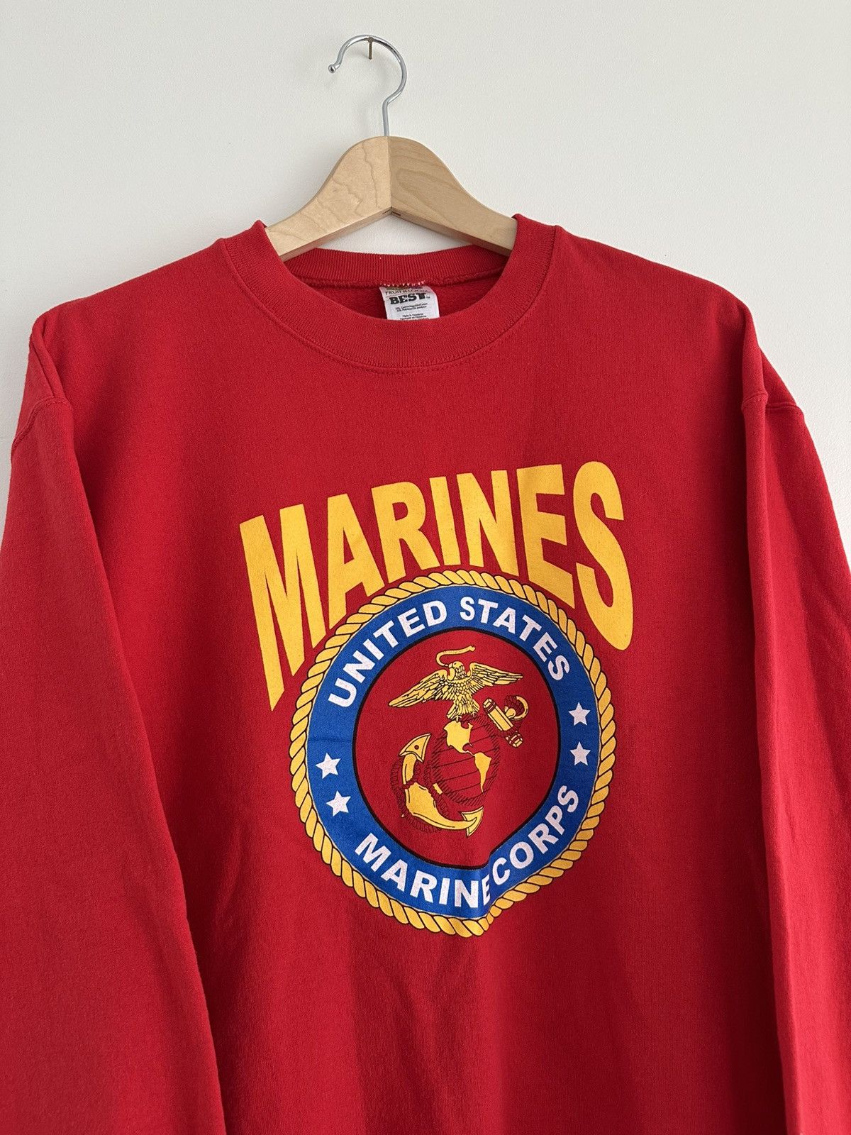 Fruit Of The Loom × Vintage Vintage 90s United States Marines USMC Big Logo Crewneck L Size US L / EU 52-54 / 3 - 2 Thumbnail