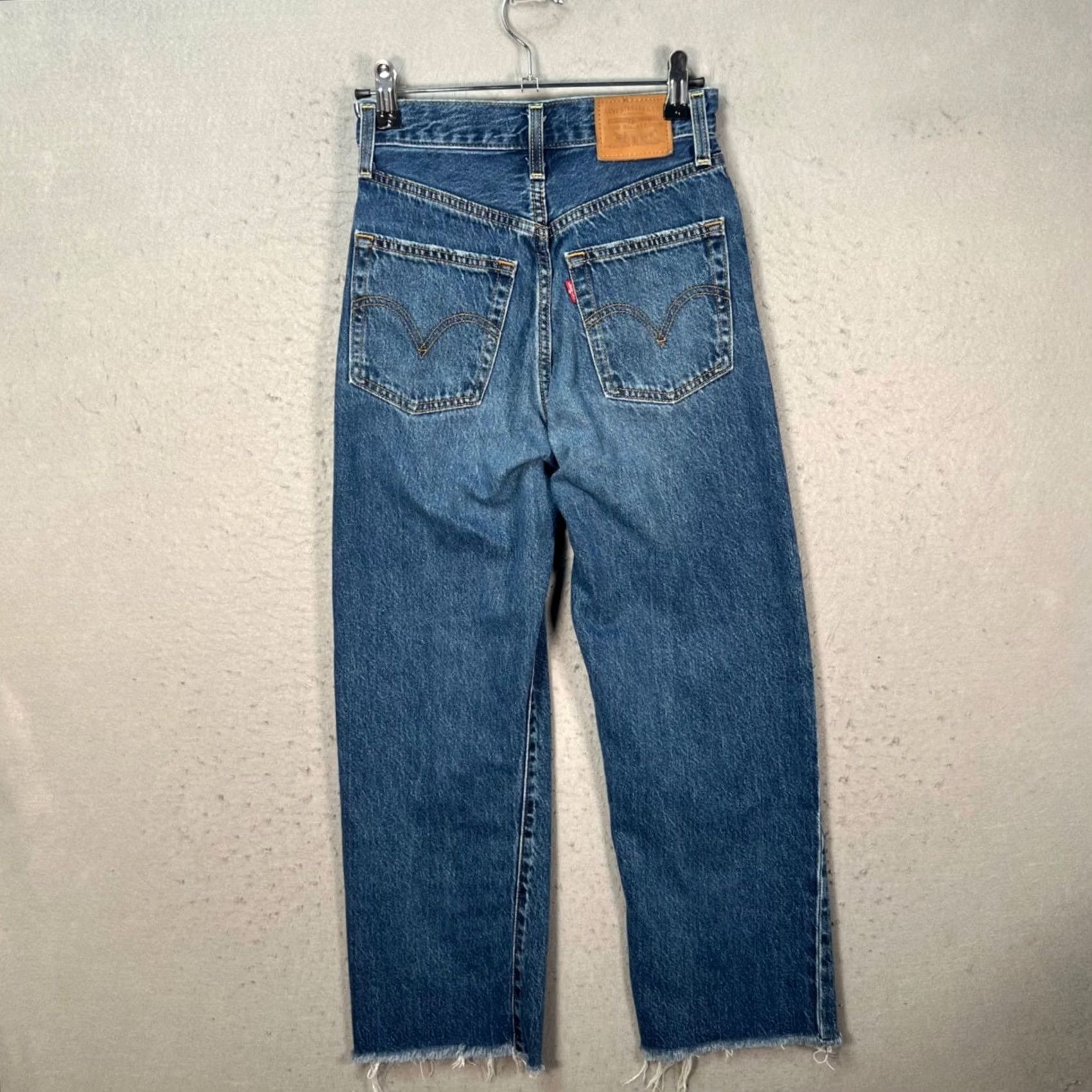 Levi's Levi's Jeans 23 Ribcage Straight Ankle High Rise Denim Blue Womens Size 40" / US 18 - 2 Thumbnail