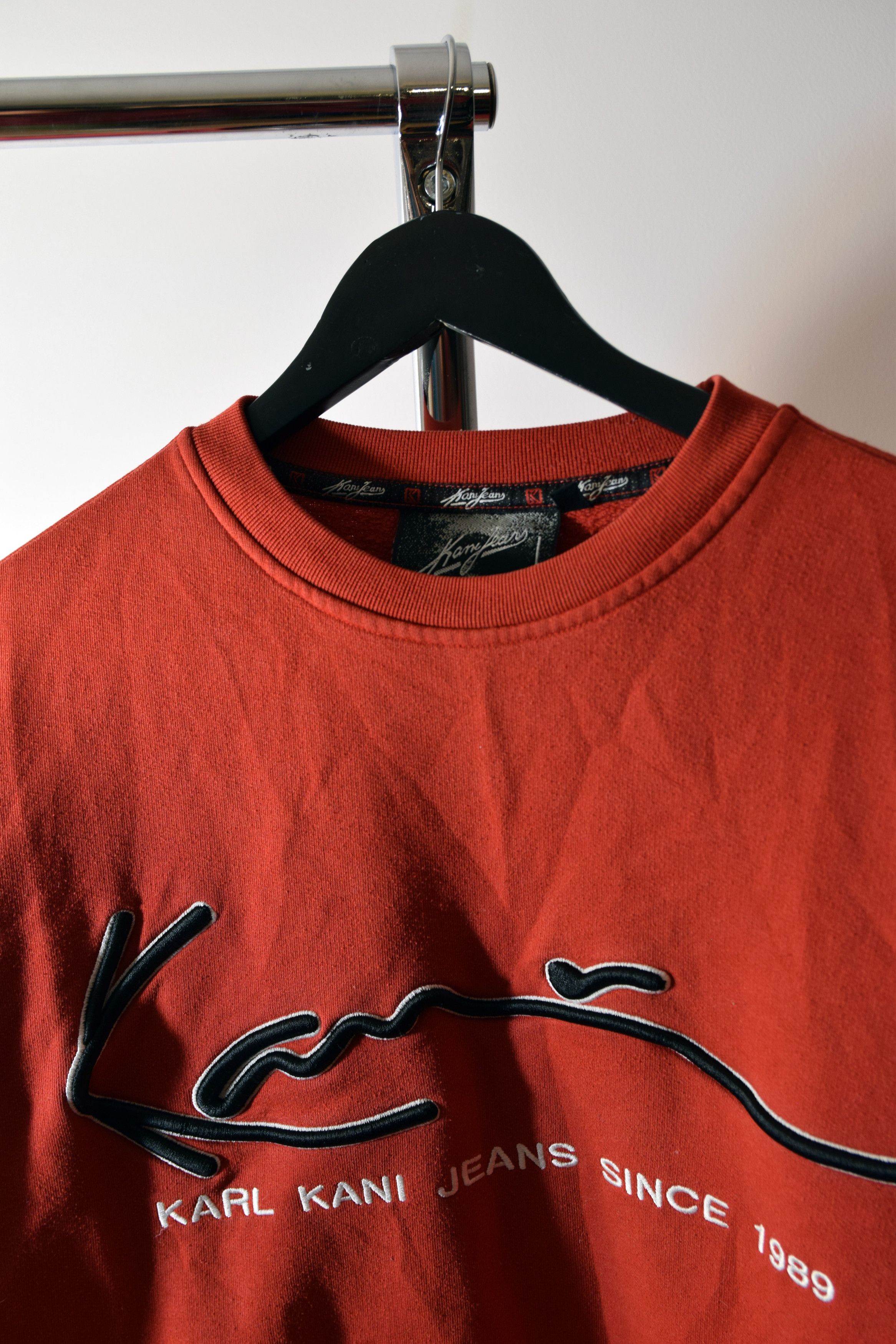 Karl Kani × Vintage Karl Kani Jeans Vintage red Crewneck Classic 90s 2Pac Size US L / EU 52-54 / 3 - 2 Thumbnail